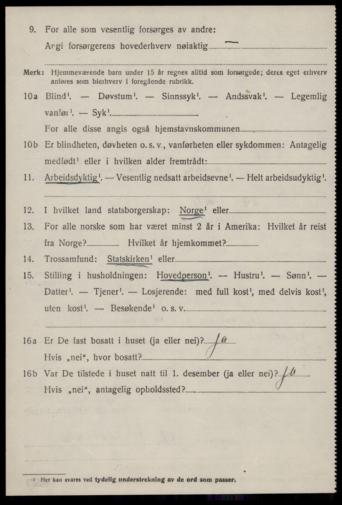 SAT, 1920 census for Aure, 1920, p. 1799