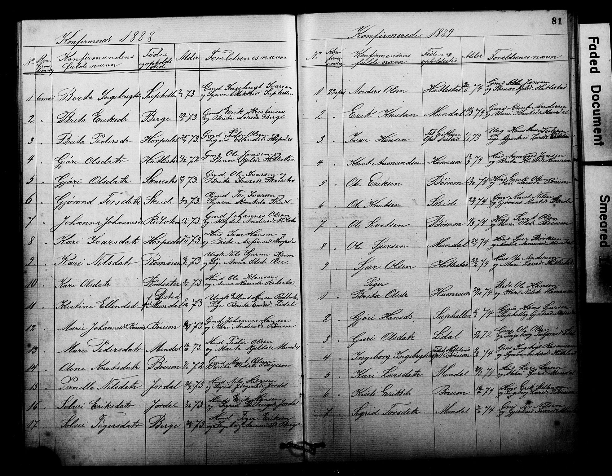 Balestrand sokneprestembete, SAB/A-79601: Parish register (copy) no. B 1A, 1880-1916, p. 81
