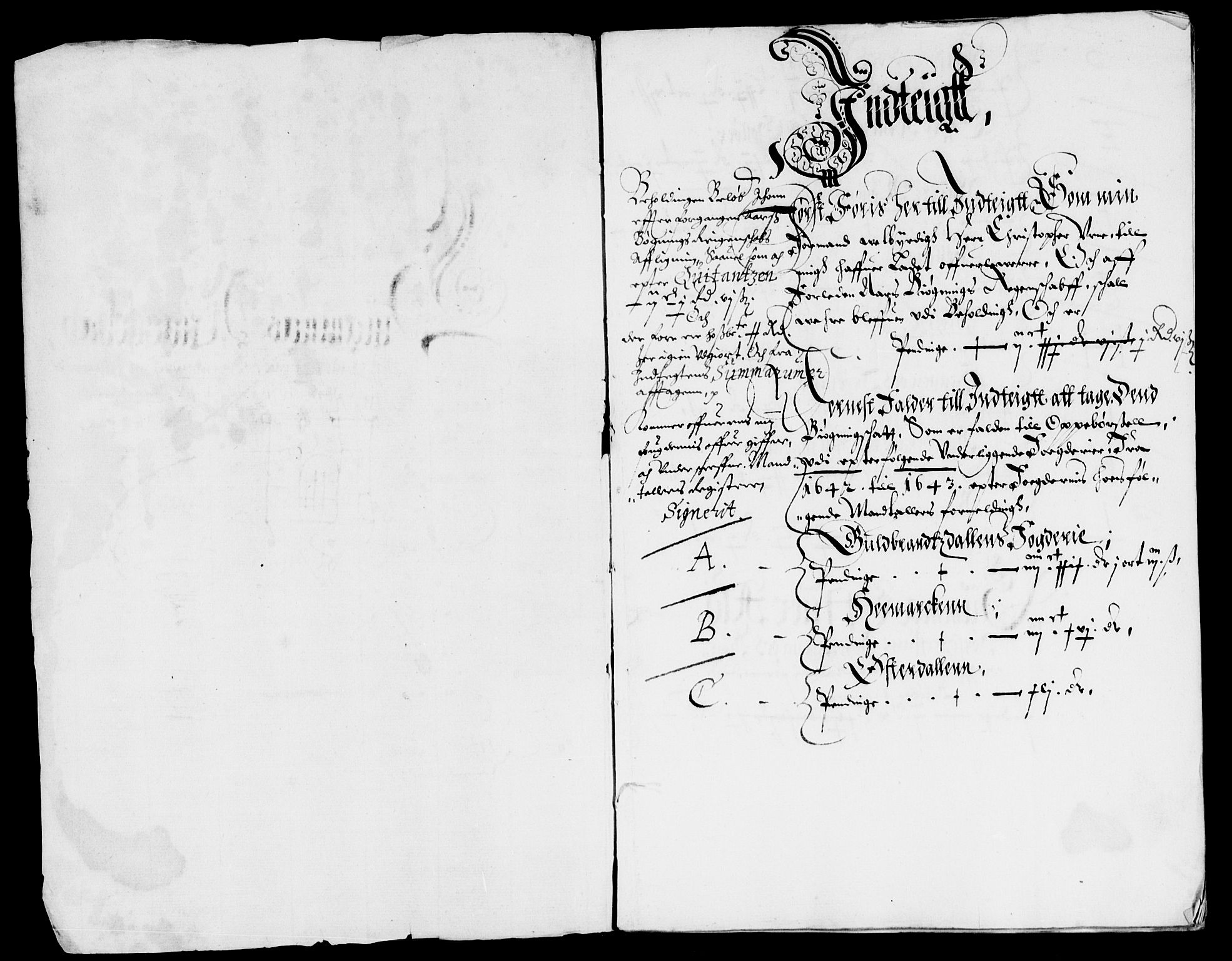 Rentekammeret inntil 1814, Reviderte regnskaper, Lensregnskaper, AV/RA-EA-5023/R/Rb/Rba/L0168: Akershus len, 1642-1643