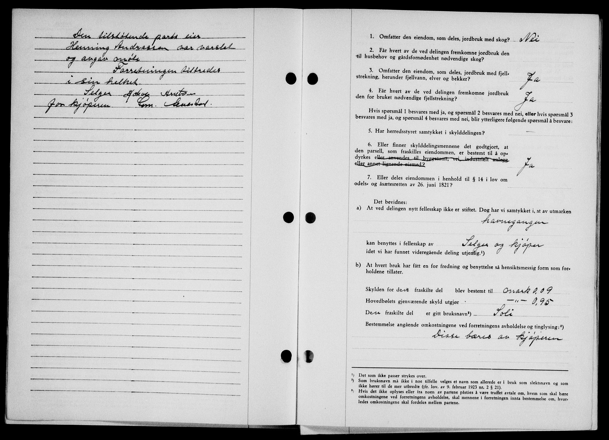 Lofoten sorenskriveri, SAT/A-0017/1/2/2C/L0008a: Mortgage book no. 8a, 1940-1941, Diary no: : 1112/1940