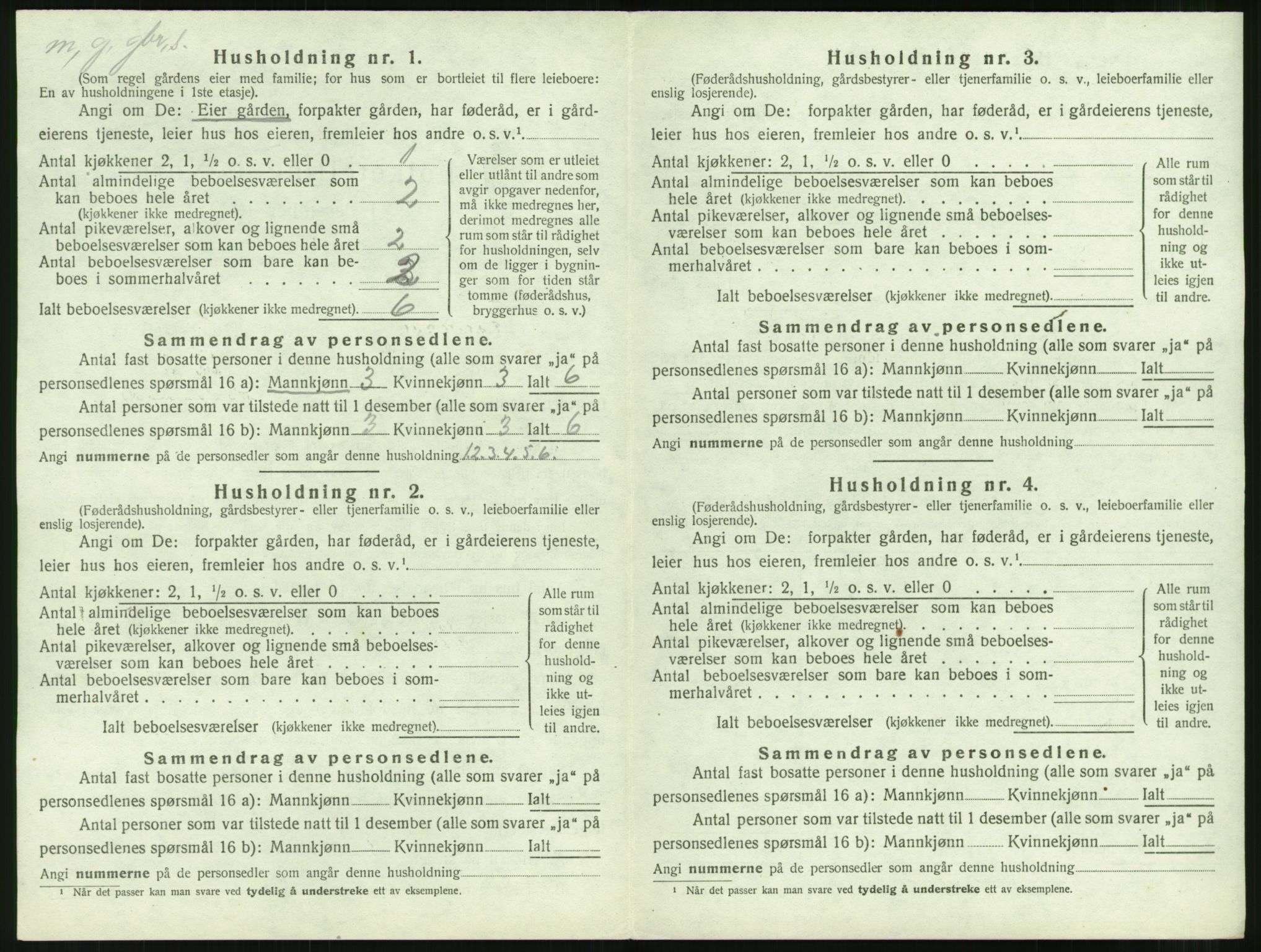 SAT, 1920 census for Aukra, 1920, p. 338