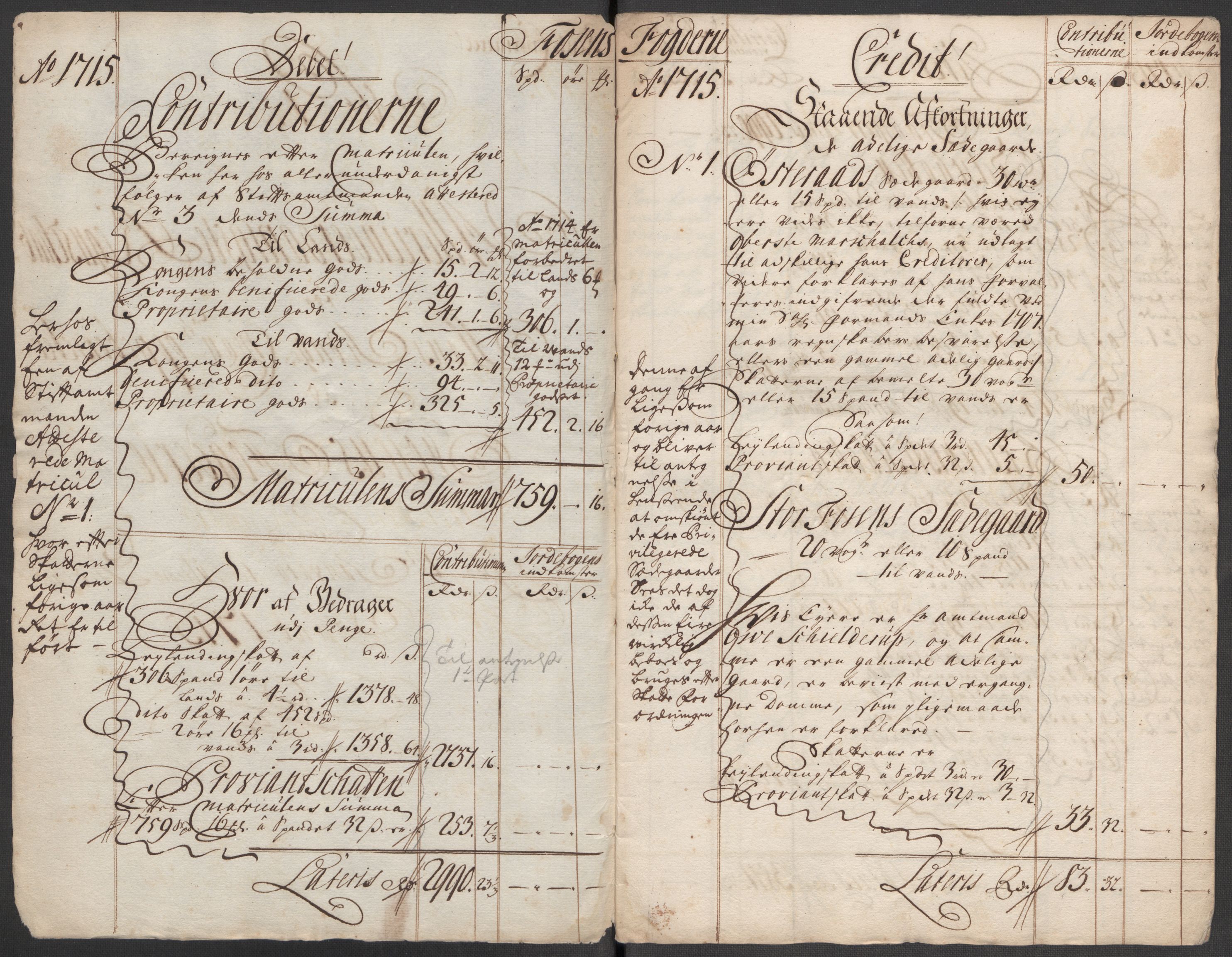 Rentekammeret inntil 1814, Reviderte regnskaper, Fogderegnskap, AV/RA-EA-4092/R57/L3863: Fogderegnskap Fosen, 1715, p. 5