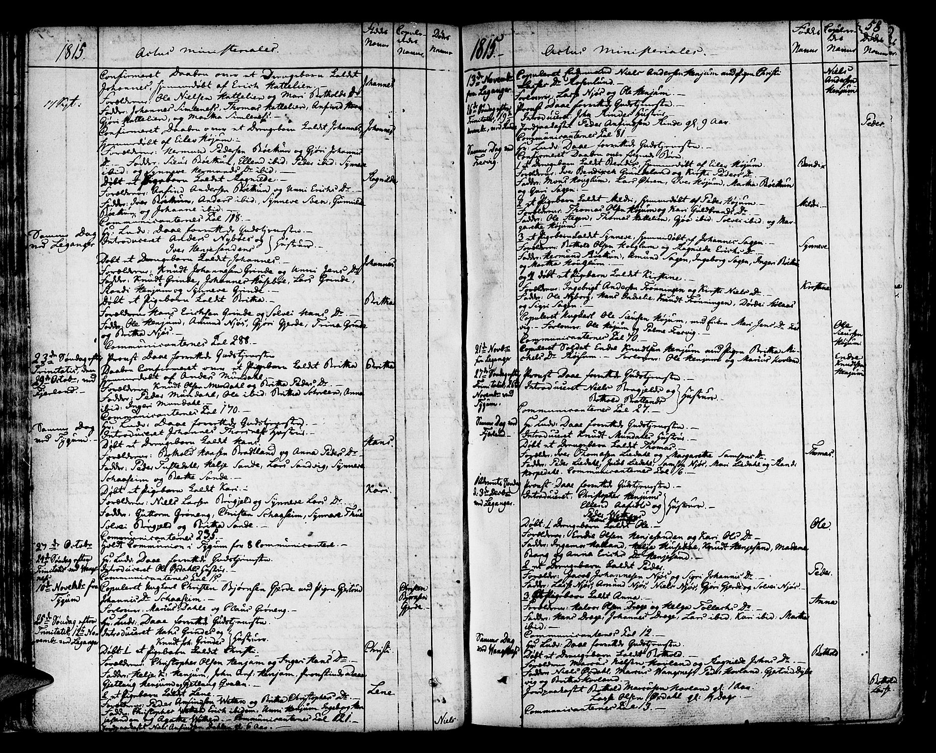 Leikanger sokneprestembete, SAB/A-81001: Parish register (official) no. A 6, 1810-1838, p. 58