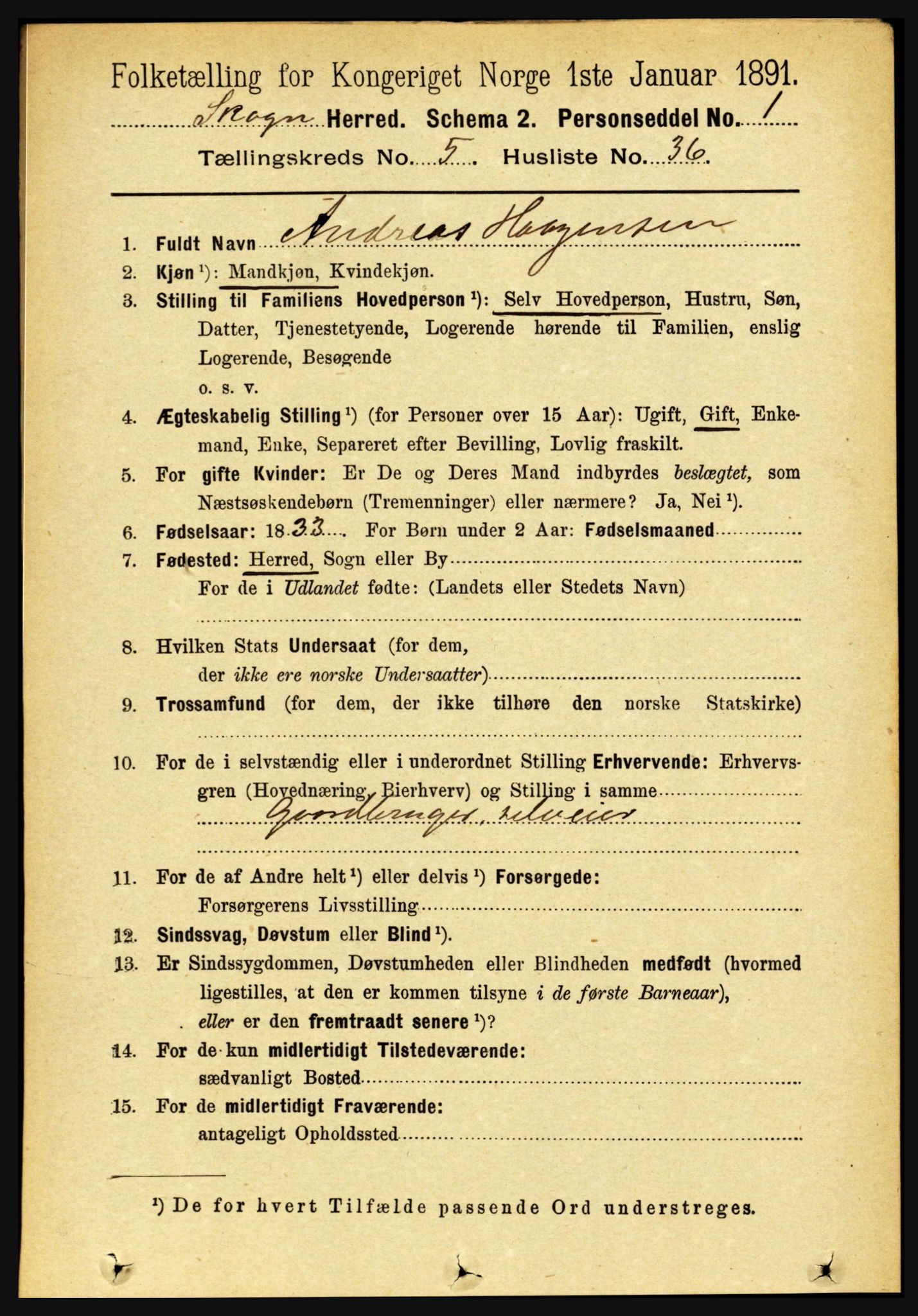 RA, 1891 census for 1719 Skogn, 1891, p. 3110