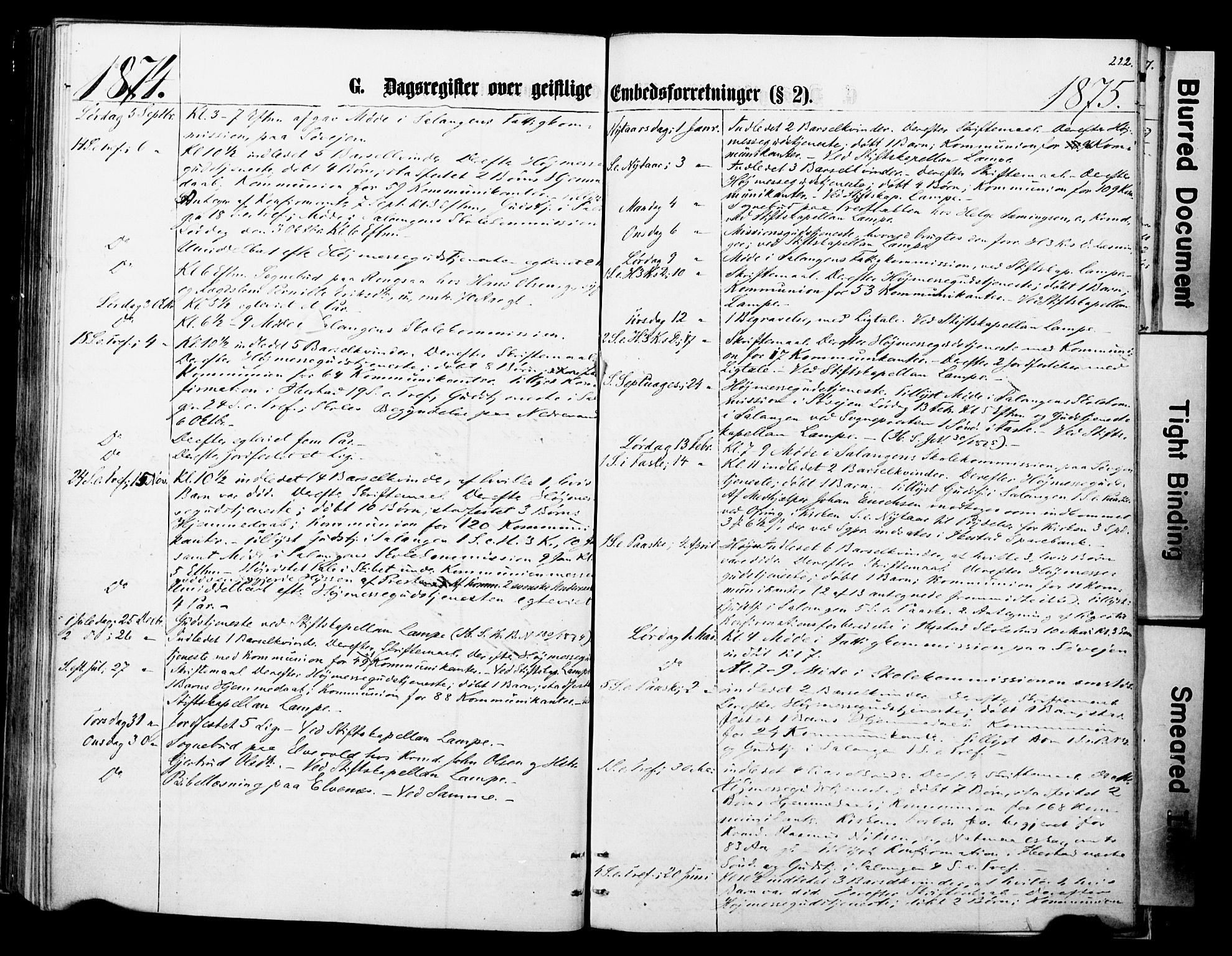 Ibestad sokneprestembete, SATØ/S-0077/H/Ha/Haa/L0013kirke: Parish register (official) no. 13, 1865-1879, p. 222