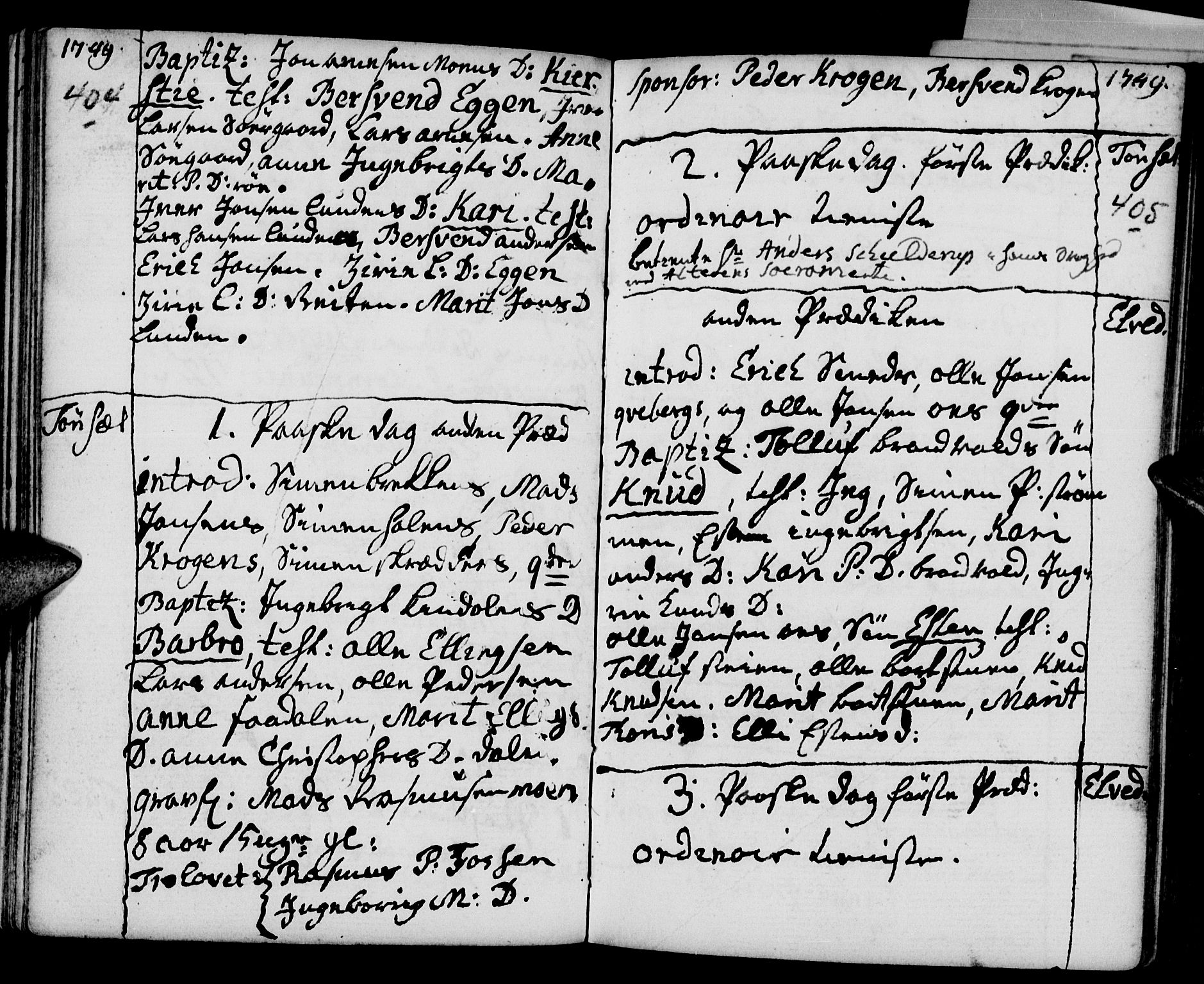 Tynset prestekontor, SAH/PREST-058/H/Ha/Haa/L0002: Parish register (official) no. 2, 1737-1767, p. 404-405