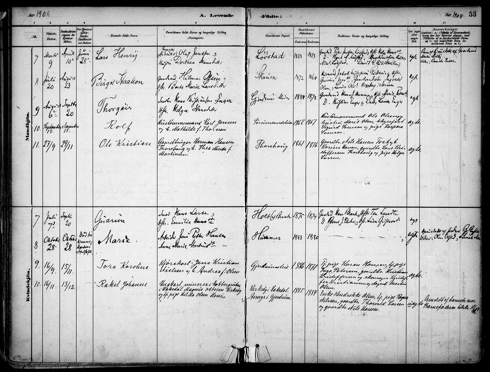 Gjerdrum prestekontor Kirkebøker, AV/SAO-A-10412b/F/Fa/L0009: Parish register (official) no. I 9, 1881-1916, p. 53