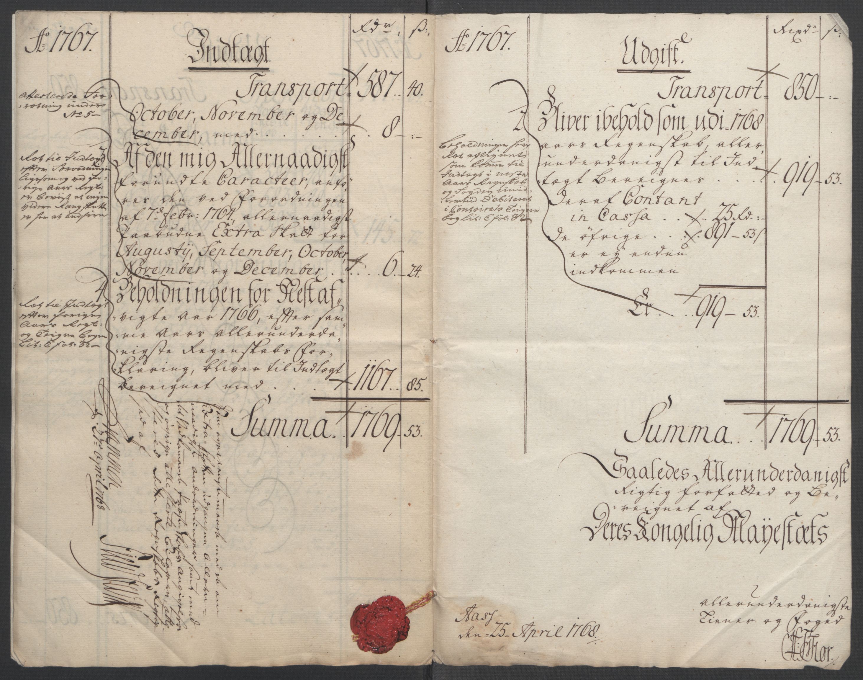 Rentekammeret inntil 1814, Reviderte regnskaper, Fogderegnskap, AV/RA-EA-4092/R24/L1672: Ekstraskatten Numedal og Sandsvær, 1762-1767, p. 324