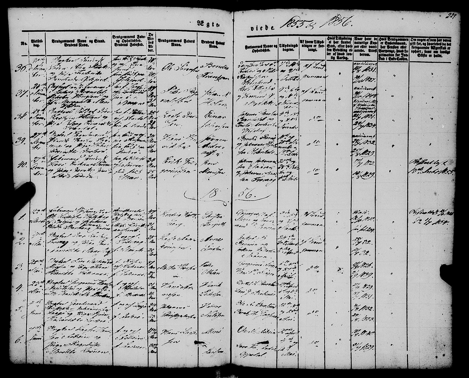 Gulen sokneprestembete, SAB/A-80201/H/Haa/Haaa/L0021: Parish register (official) no. A 21, 1848-1858, p. 229
