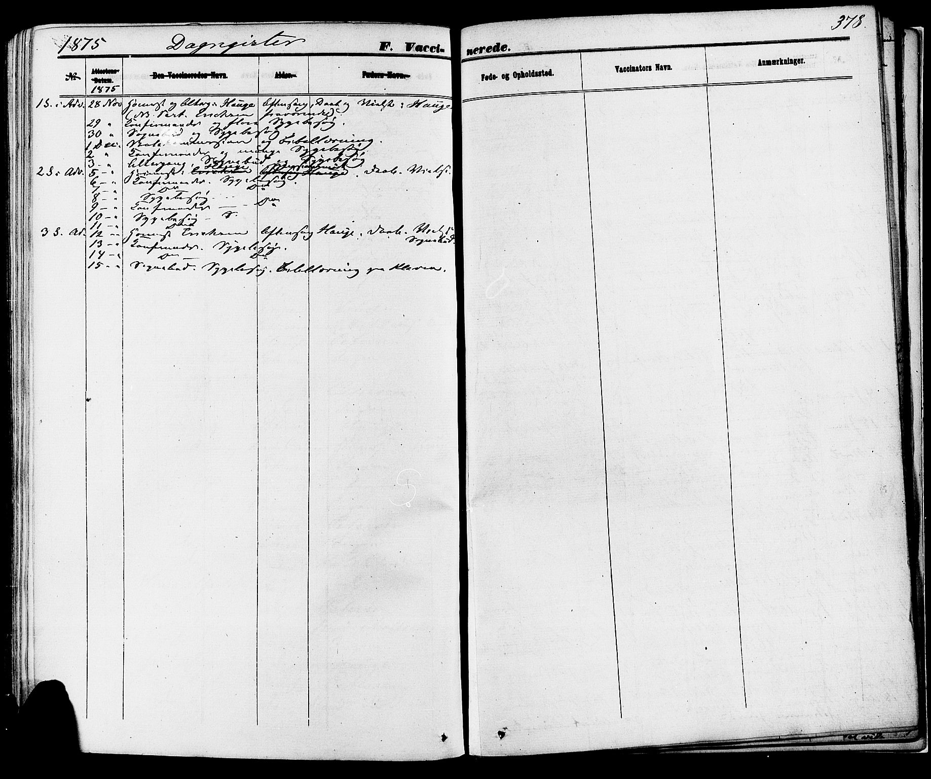 Skien kirkebøker, AV/SAKO-A-302/F/Fa/L0008: Parish register (official) no. 8, 1866-1877, p. 378