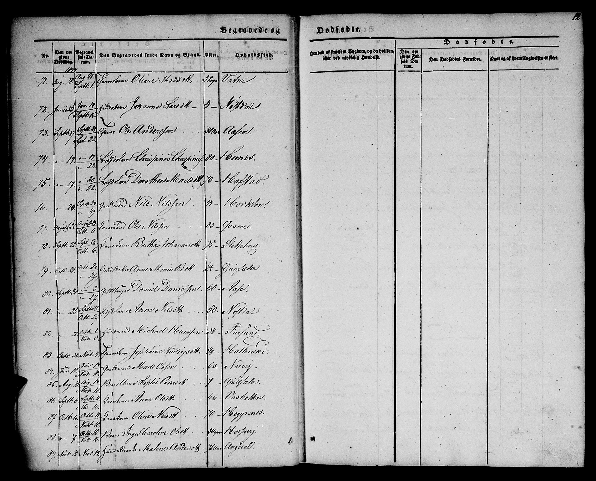 Førde sokneprestembete, SAB/A-79901/H/Haa/Haaa/L0008: Parish register (official) no. A 8, 1843-1860, p. 12
