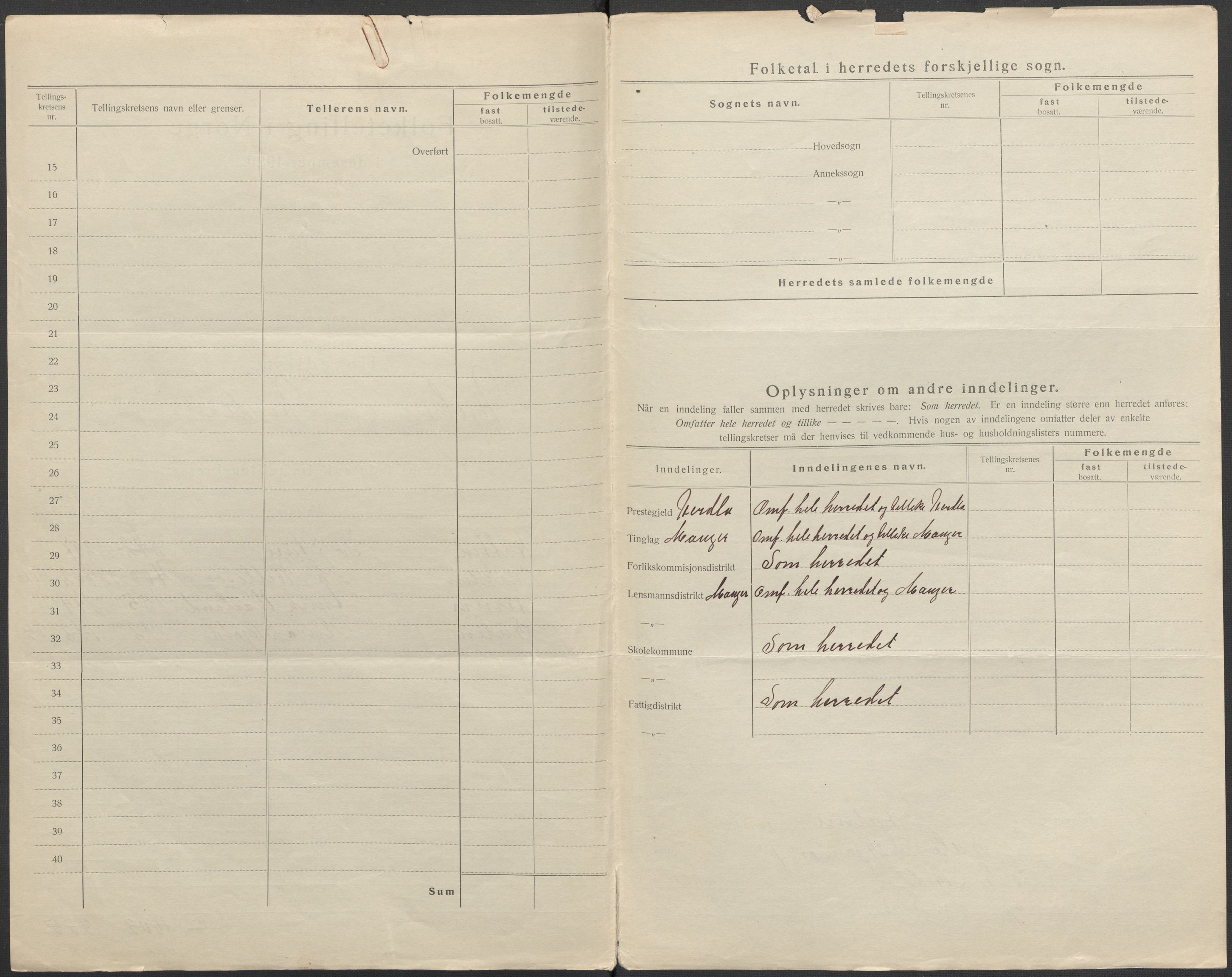 SAB, 1920 census for Hjelme, 1920, p. 3