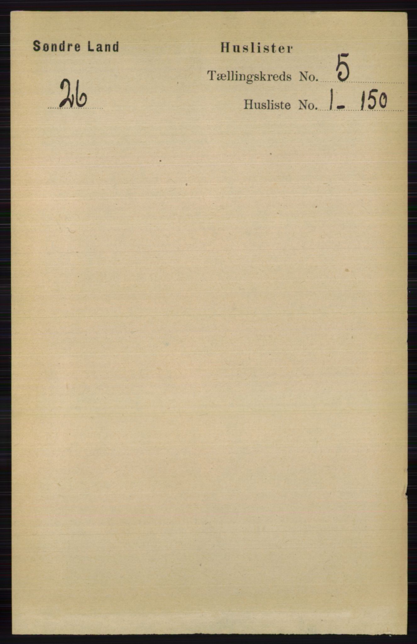 RA, 1891 census for 0536 Søndre Land, 1891, p. 4657