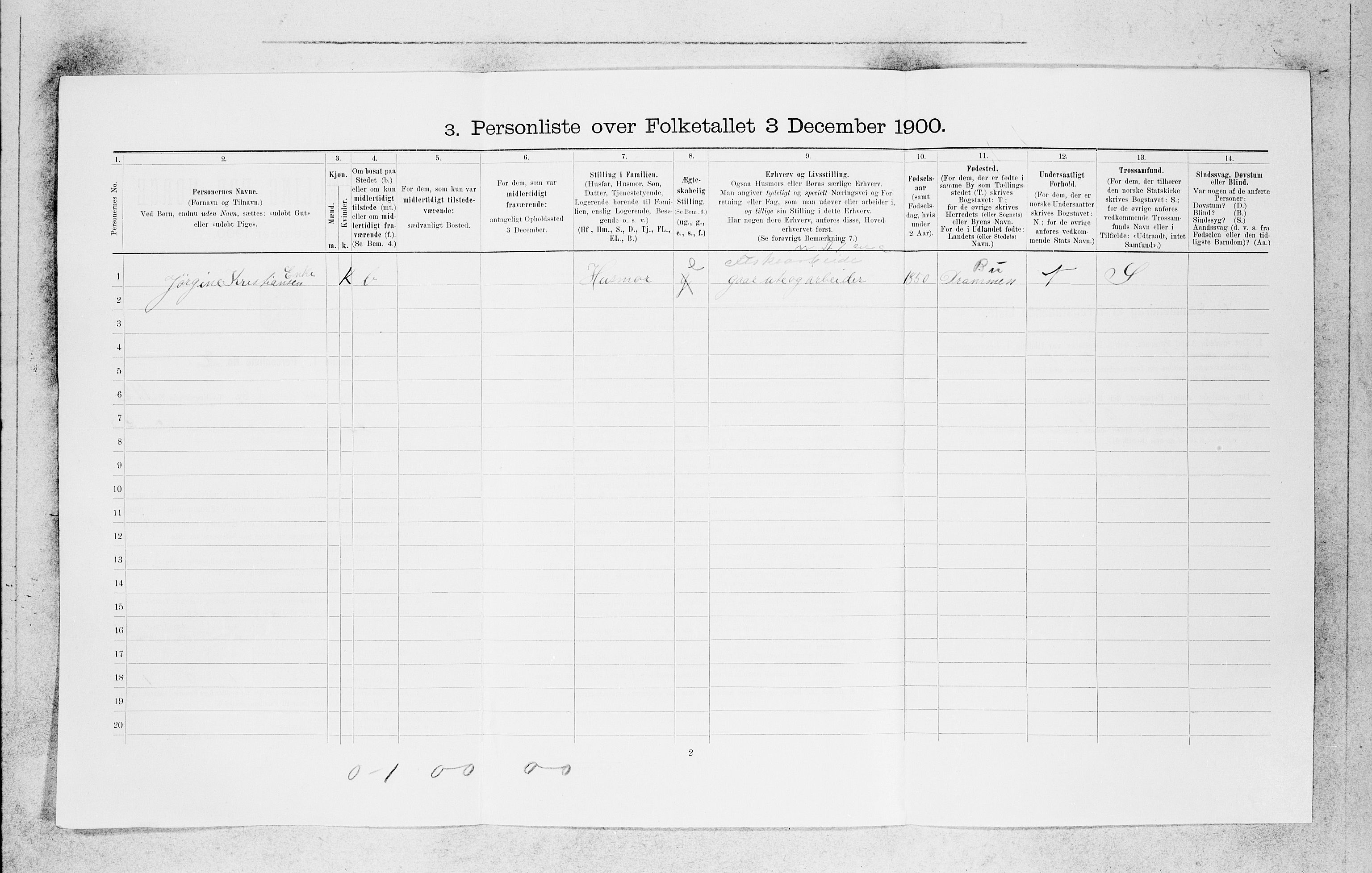 SAB, 1900 census for Bergen, 1900, p. 23362