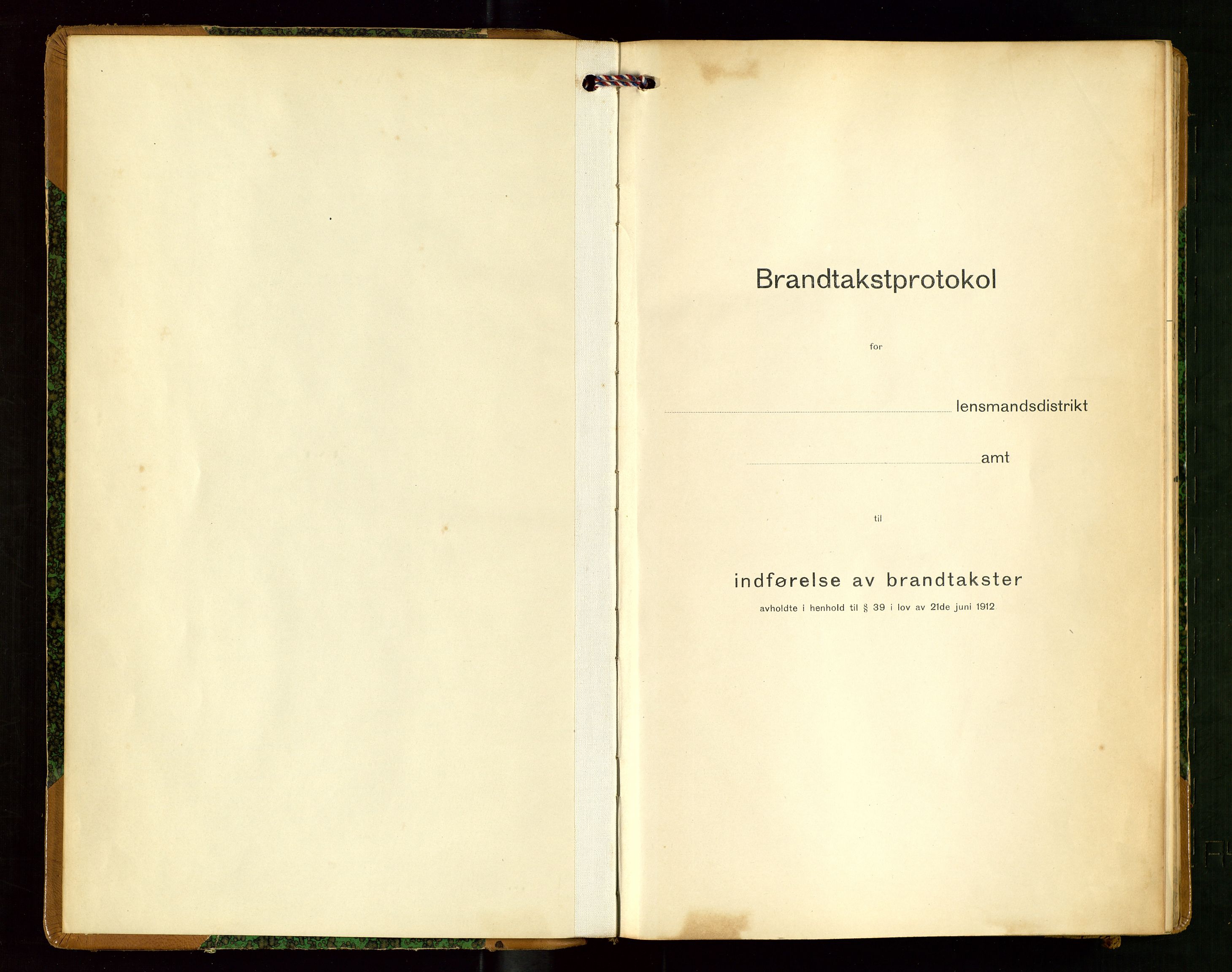 Klepp lensmannskontor, AV/SAST-A-100163/Goc/L0009: "Brandtakstprotokol" m/register, 1917-1919