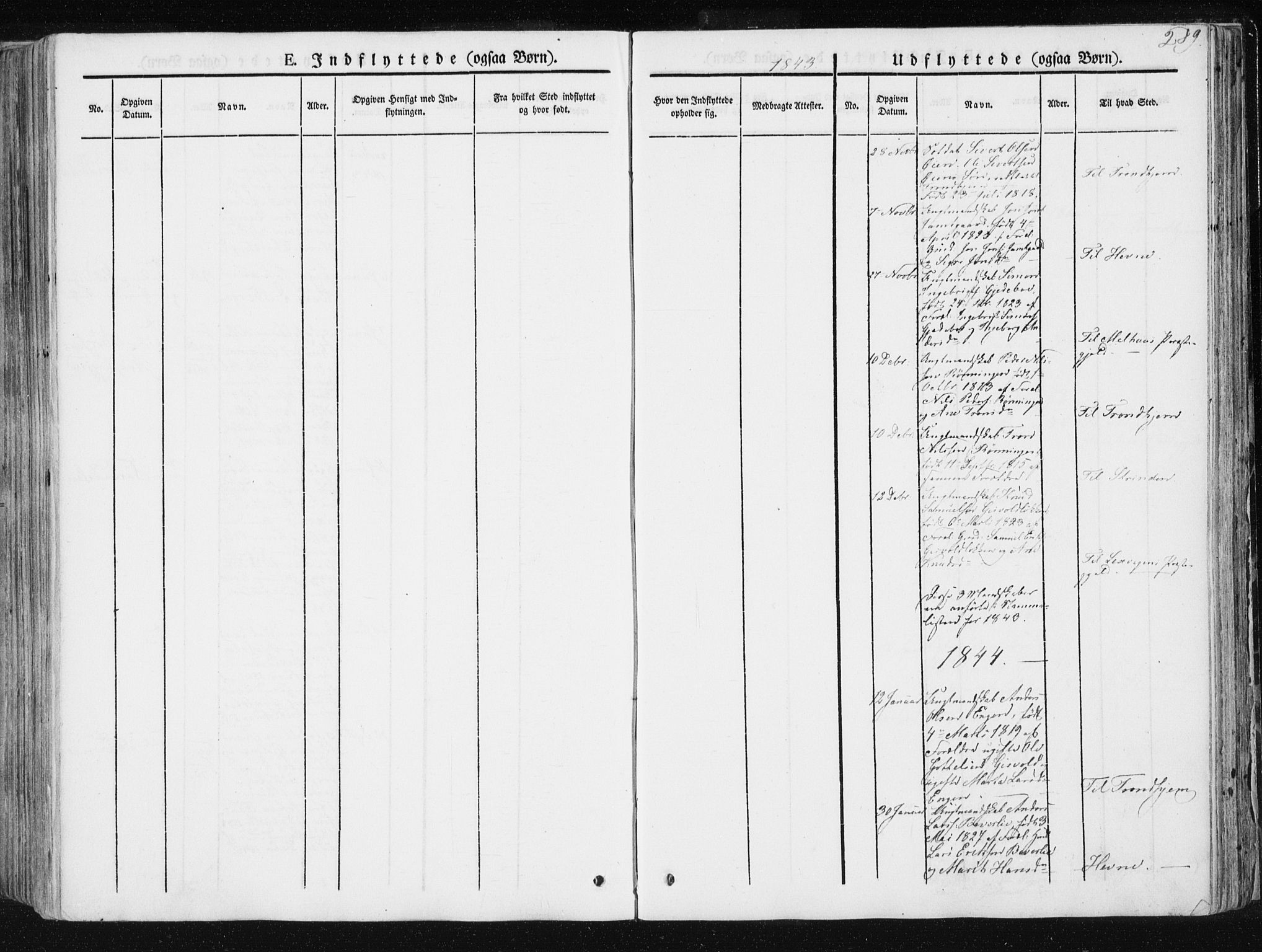 Ministerialprotokoller, klokkerbøker og fødselsregistre - Sør-Trøndelag, SAT/A-1456/668/L0805: Parish register (official) no. 668A05, 1840-1853, p. 289