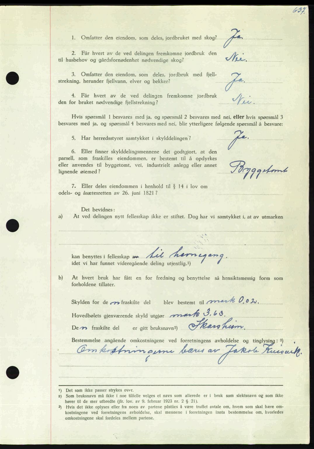 Nordmøre sorenskriveri, AV/SAT-A-4132/1/2/2Ca: Mortgage book no. A112, 1949-1949, Diary no: : 2772/1949