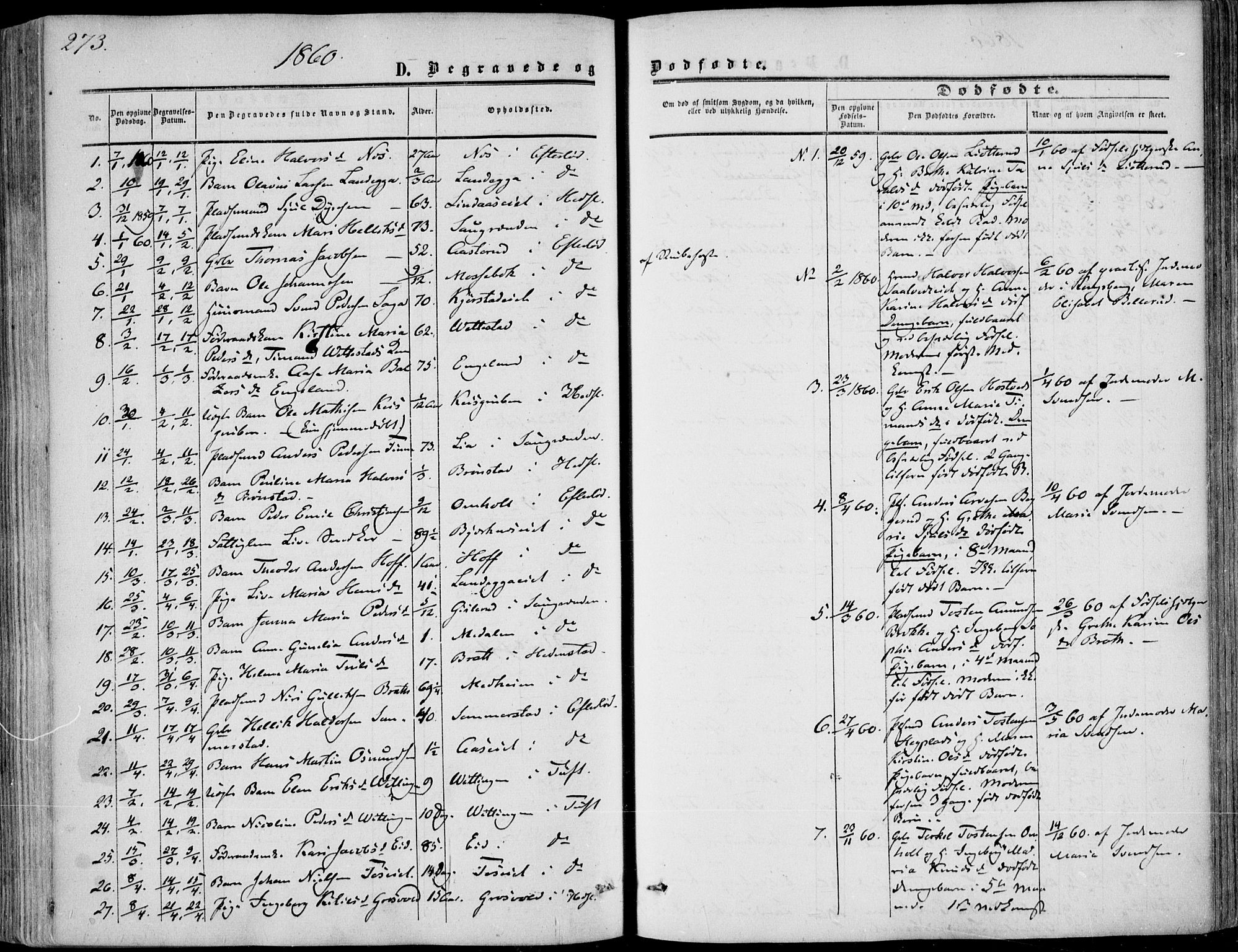 Sandsvær kirkebøker, SAKO/A-244/F/Fa/L0006: Parish register (official) no. I 6, 1857-1868, p. 273