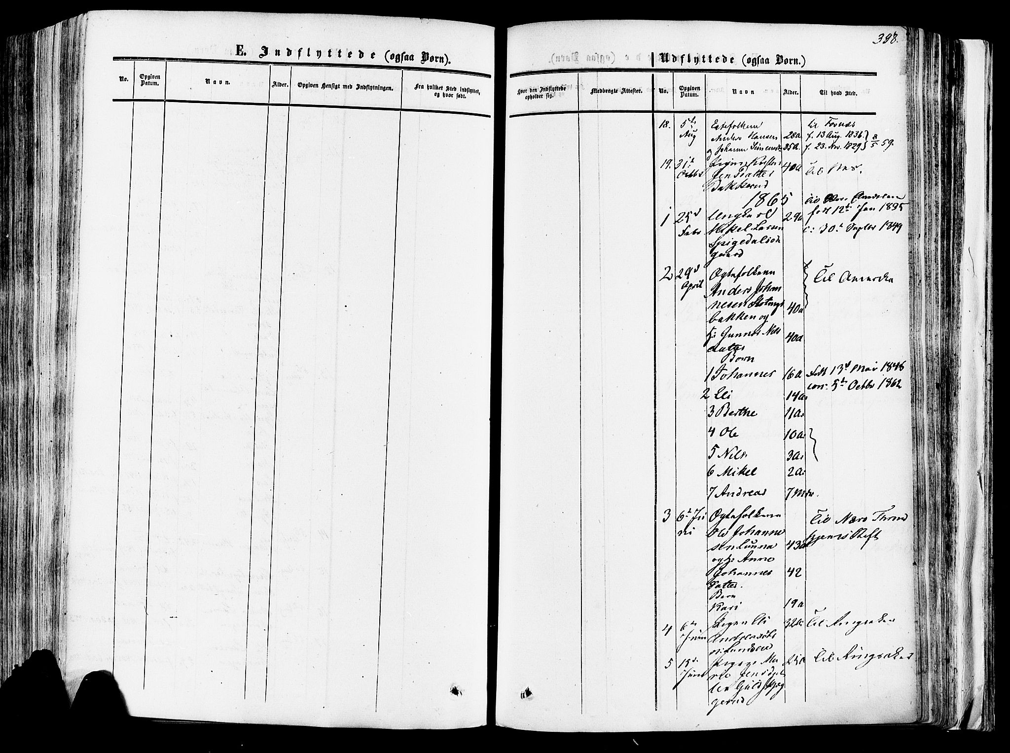 Vang prestekontor, Hedmark, SAH/PREST-008/H/Ha/Haa/L0013: Parish register (official) no. 13, 1855-1879, p. 398