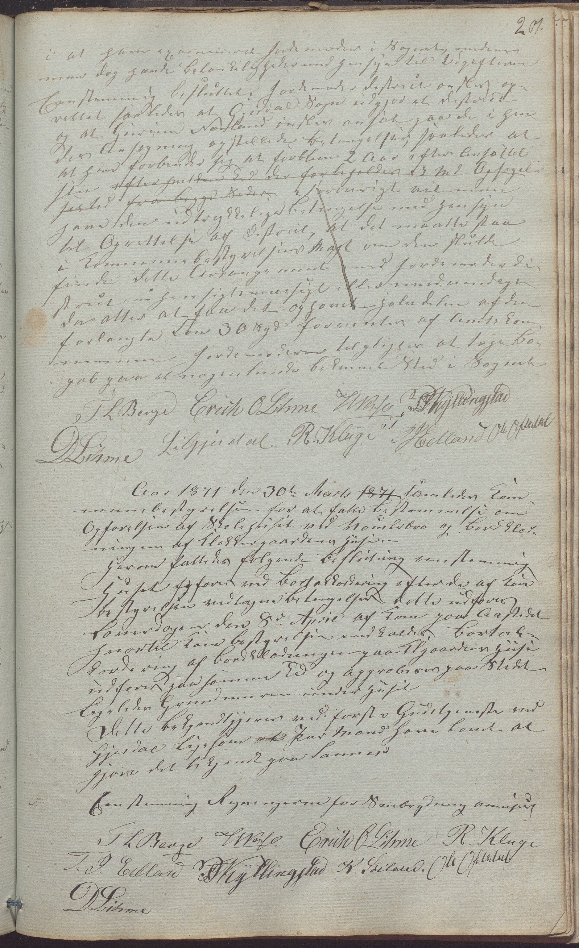 Gjesdal kommune - Formannskapet, IKAR/K-101383/A/Aa/L0001: Møtebok, 1837-1875, p. 201a