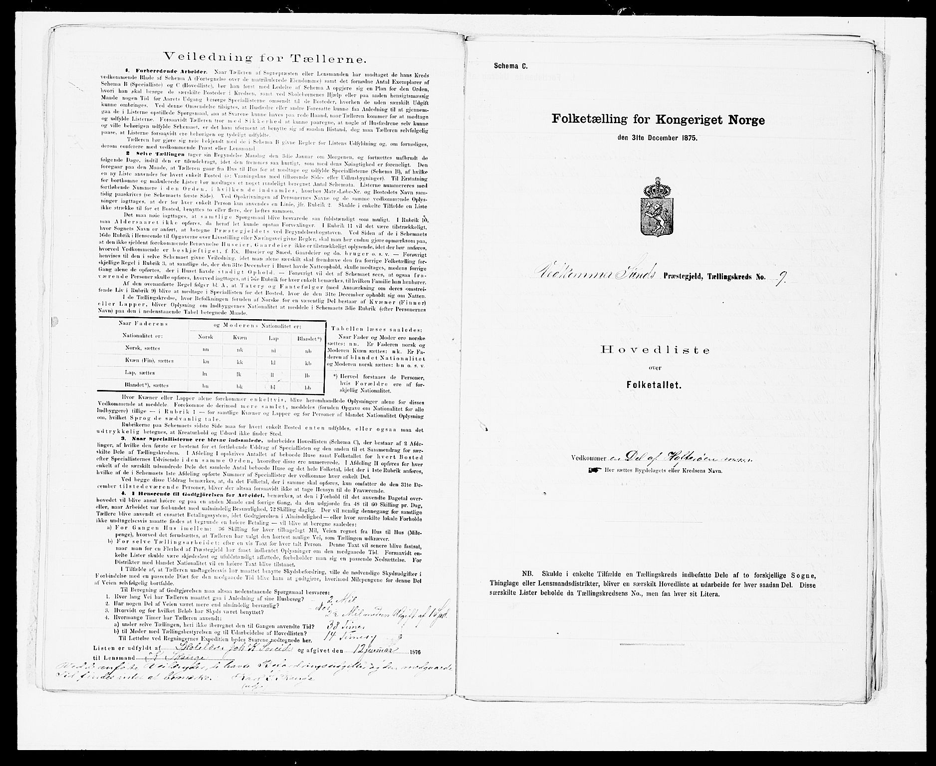 SAB, 1875 census for 1245P Sund, 1875, p. 18