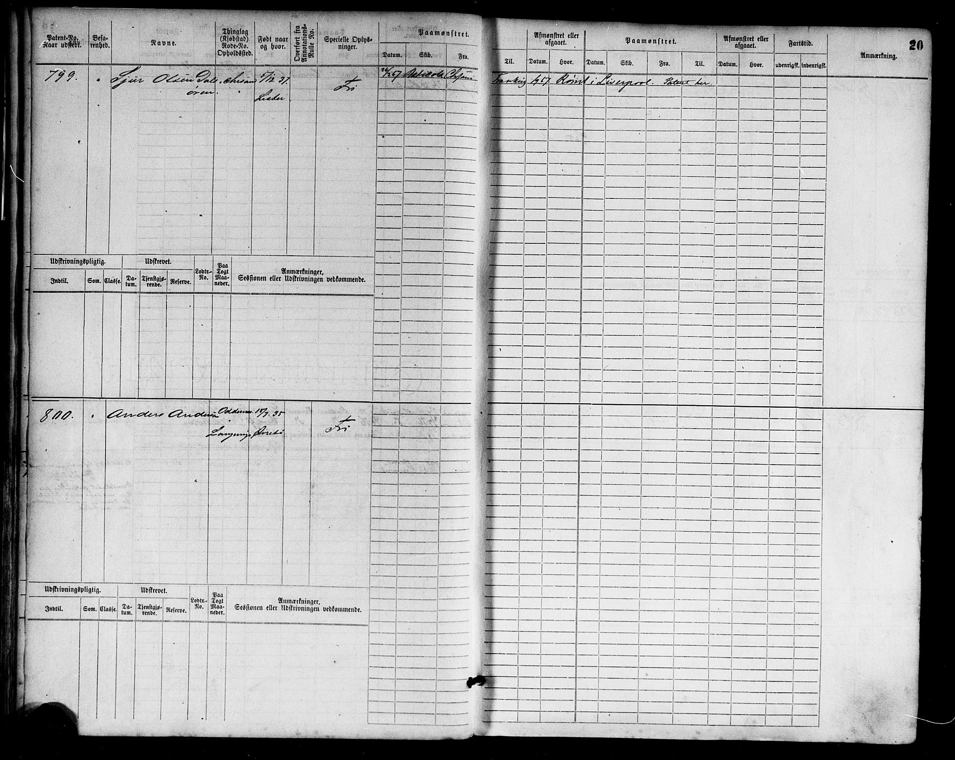 Kristiansand mønstringskrets, AV/SAK-2031-0015/F/Fb/L0004: Hovedrulle nr 763-1521, I-11, 1868-1915, p. 22
