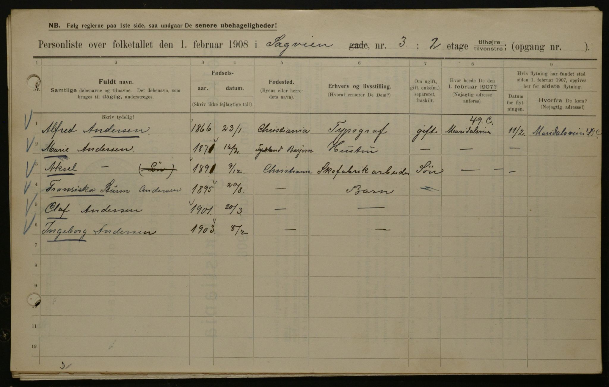 OBA, Municipal Census 1908 for Kristiania, 1908, p. 77887