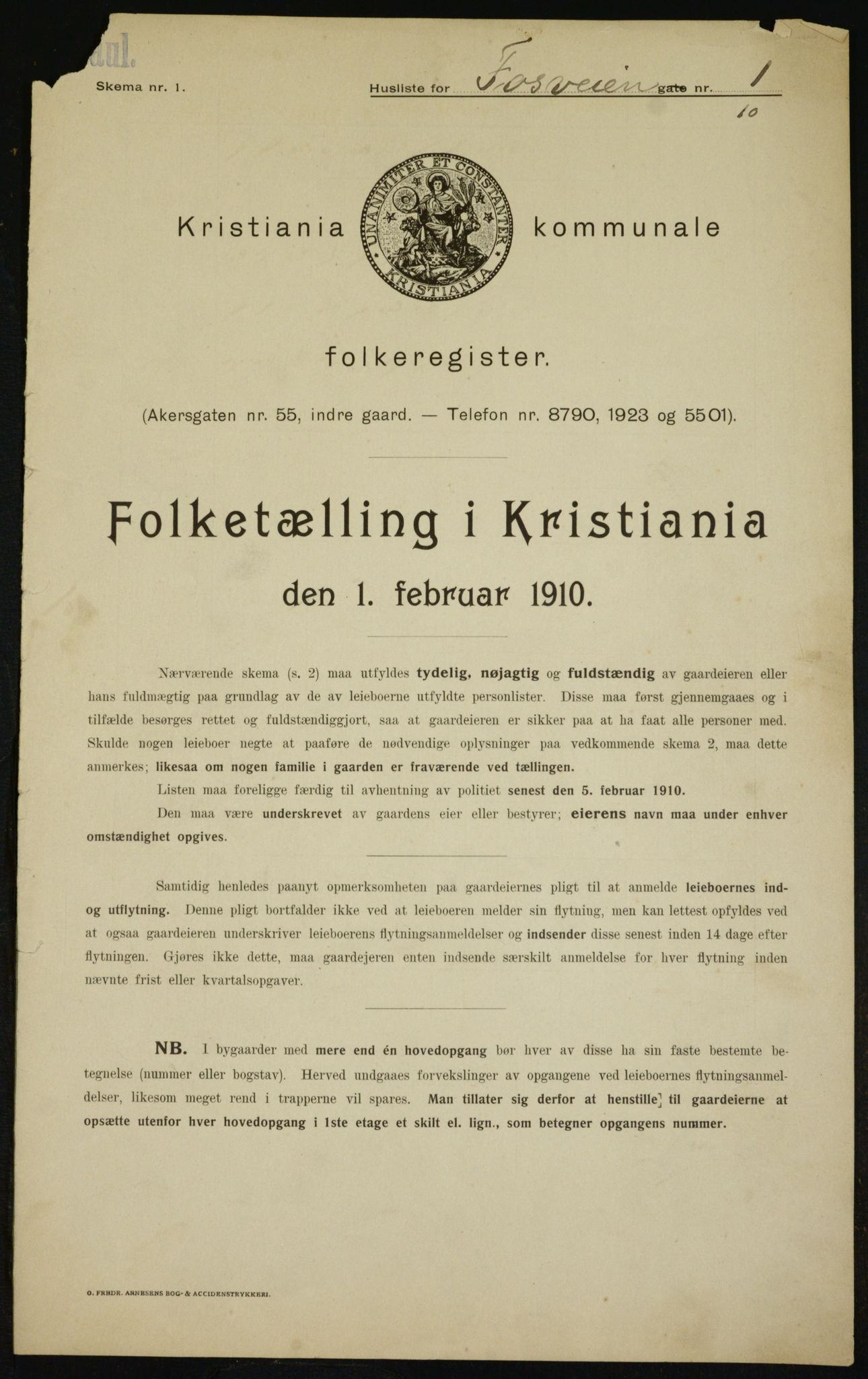 OBA, Municipal Census 1910 for Kristiania, 1910, p. 23198