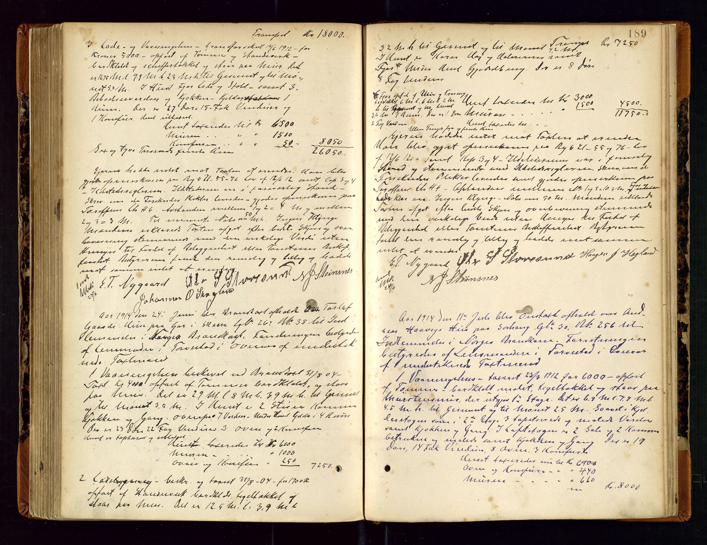 Torvestad lensmannskontor, AV/SAST-A-100307/1/Goa/L0002: "Brandtaxationsprotokol for Torvestad Thinglag", 1883-1917, p. 188b-189a