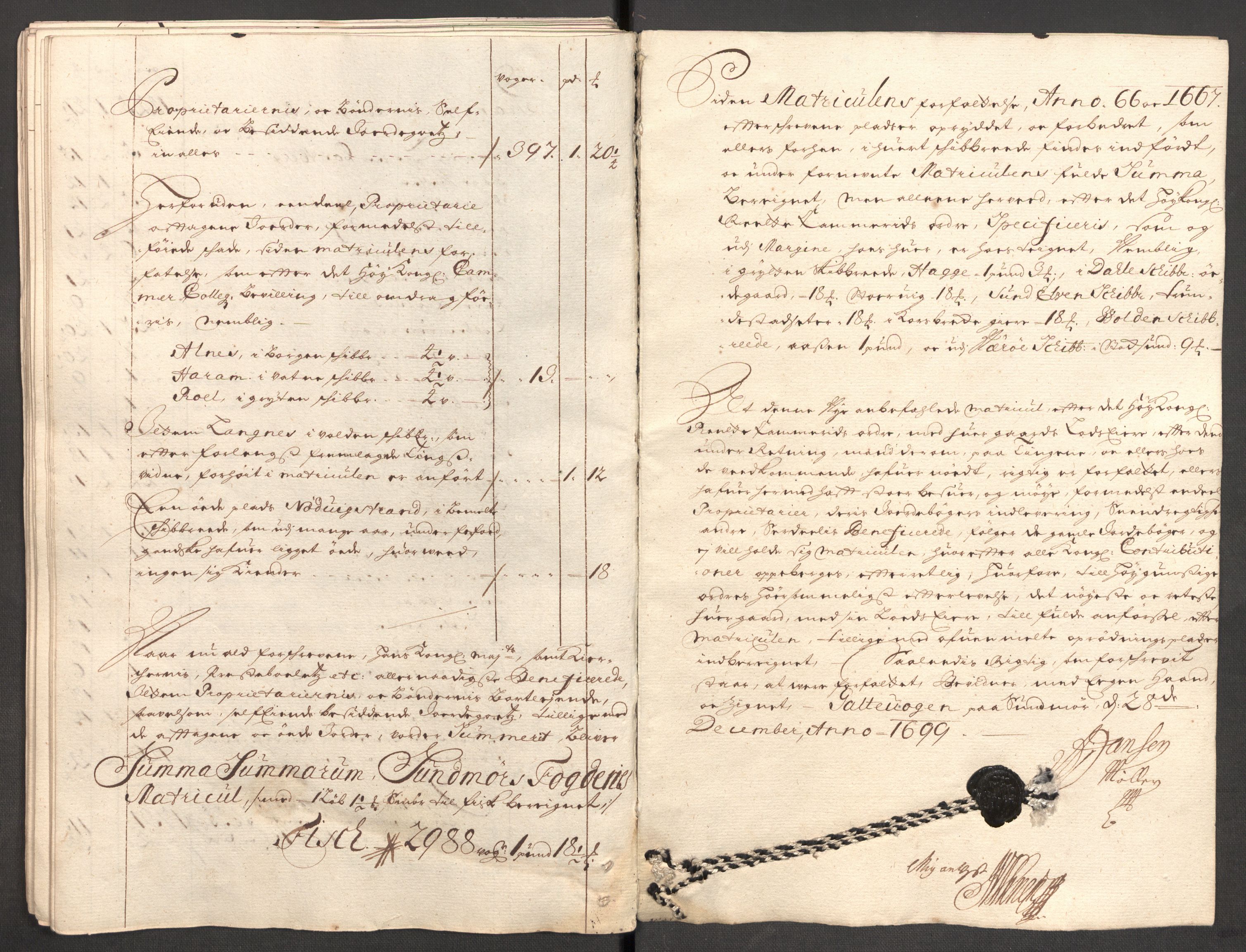 Rentekammeret inntil 1814, Reviderte regnskaper, Fogderegnskap, RA/EA-4092/R54/L3557: Fogderegnskap Sunnmøre, 1699, p. 80