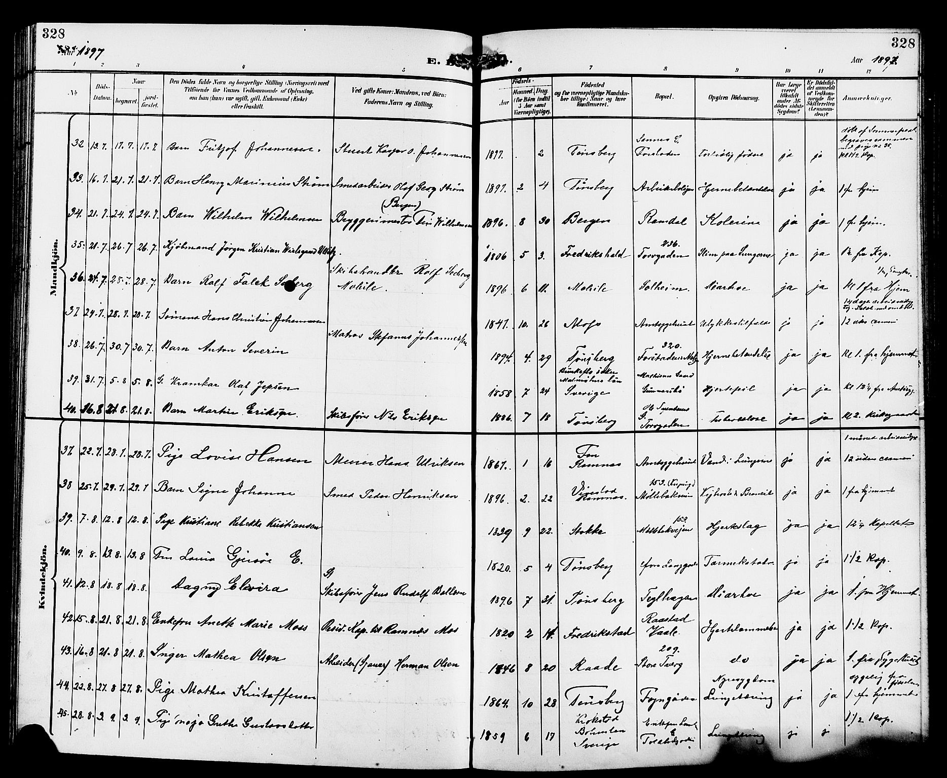 Tønsberg kirkebøker, AV/SAKO-A-330/G/Ga/L0007: Parish register (copy) no. 7, 1896-1904, p. 328