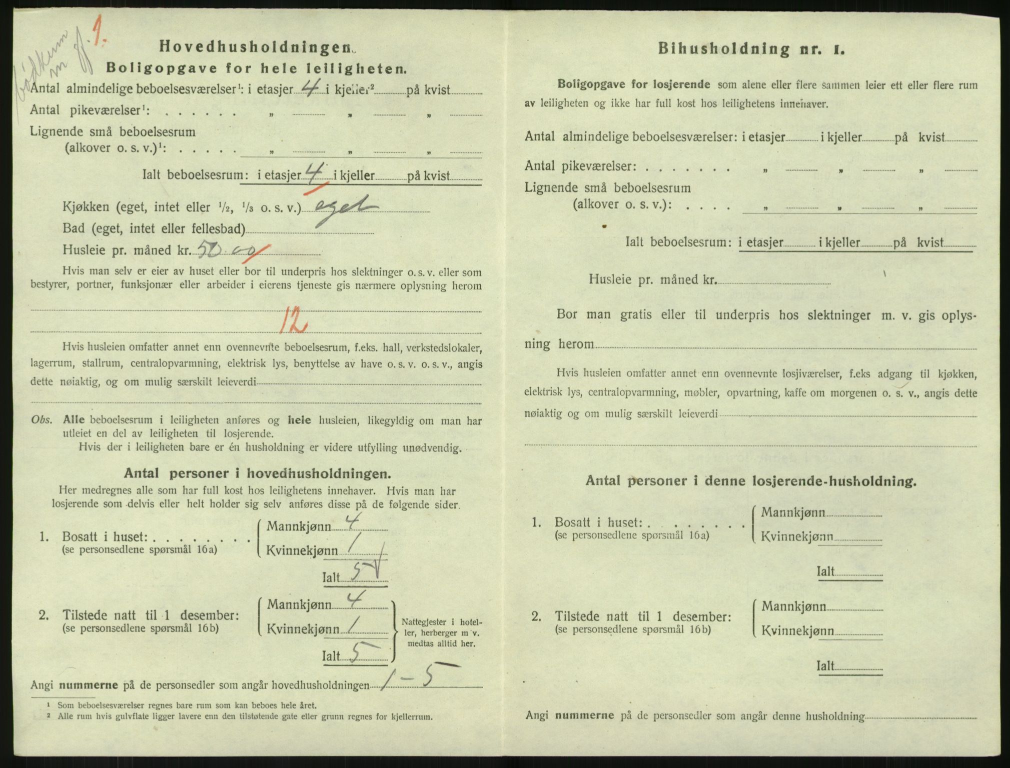 SAK, 1920 census for Flekkefjord, 1920, p. 1905