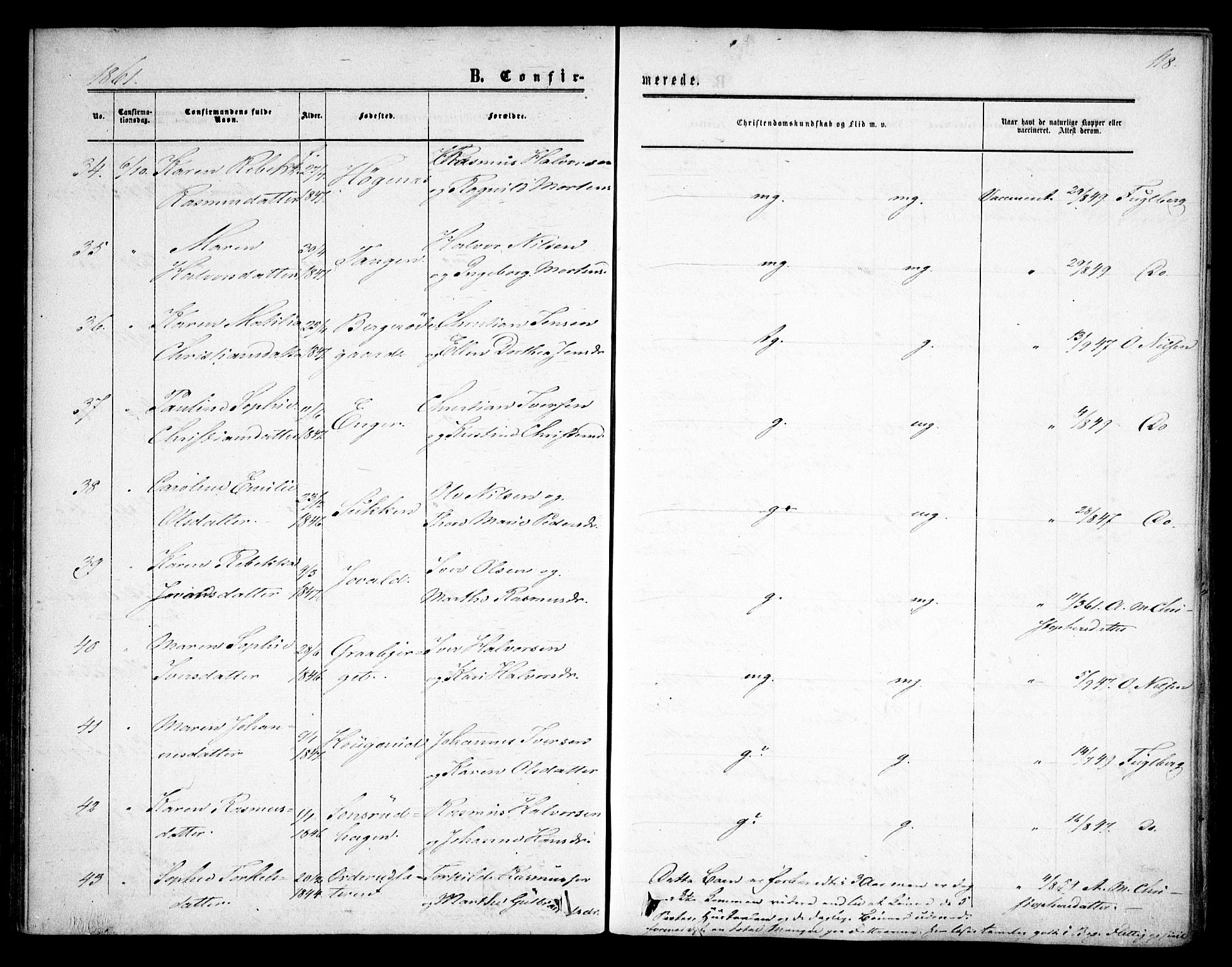 Rødenes prestekontor Kirkebøker, AV/SAO-A-2005/F/Fa/L0007: Parish register (official) no. I 7, 1860-1869, p. 118