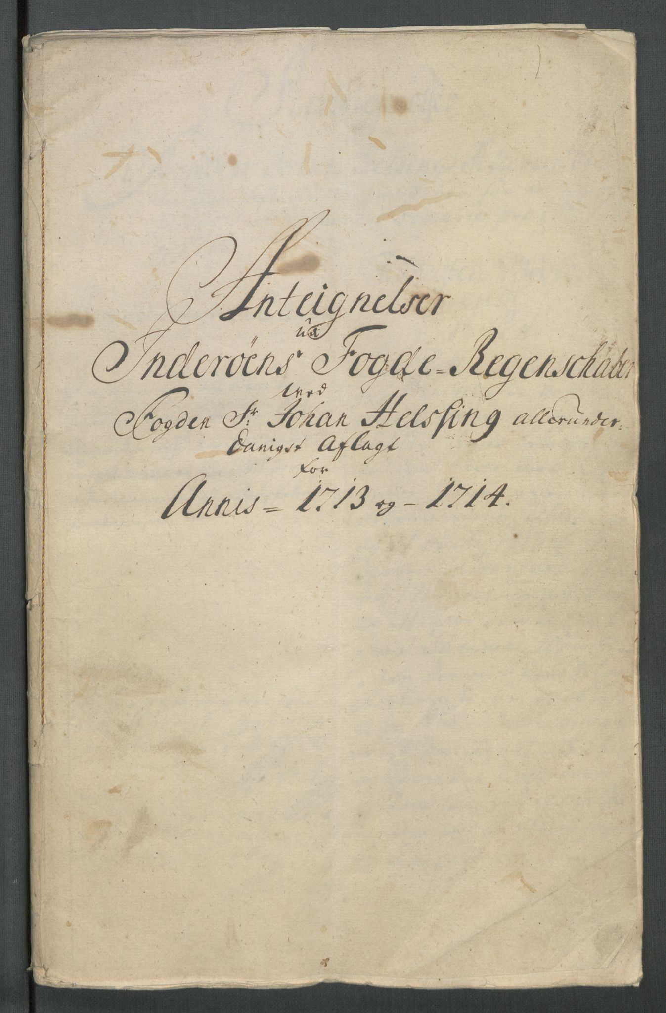 Rentekammeret inntil 1814, Reviderte regnskaper, Fogderegnskap, AV/RA-EA-4092/R63/L4322: Fogderegnskap Inderøy, 1714, p. 404