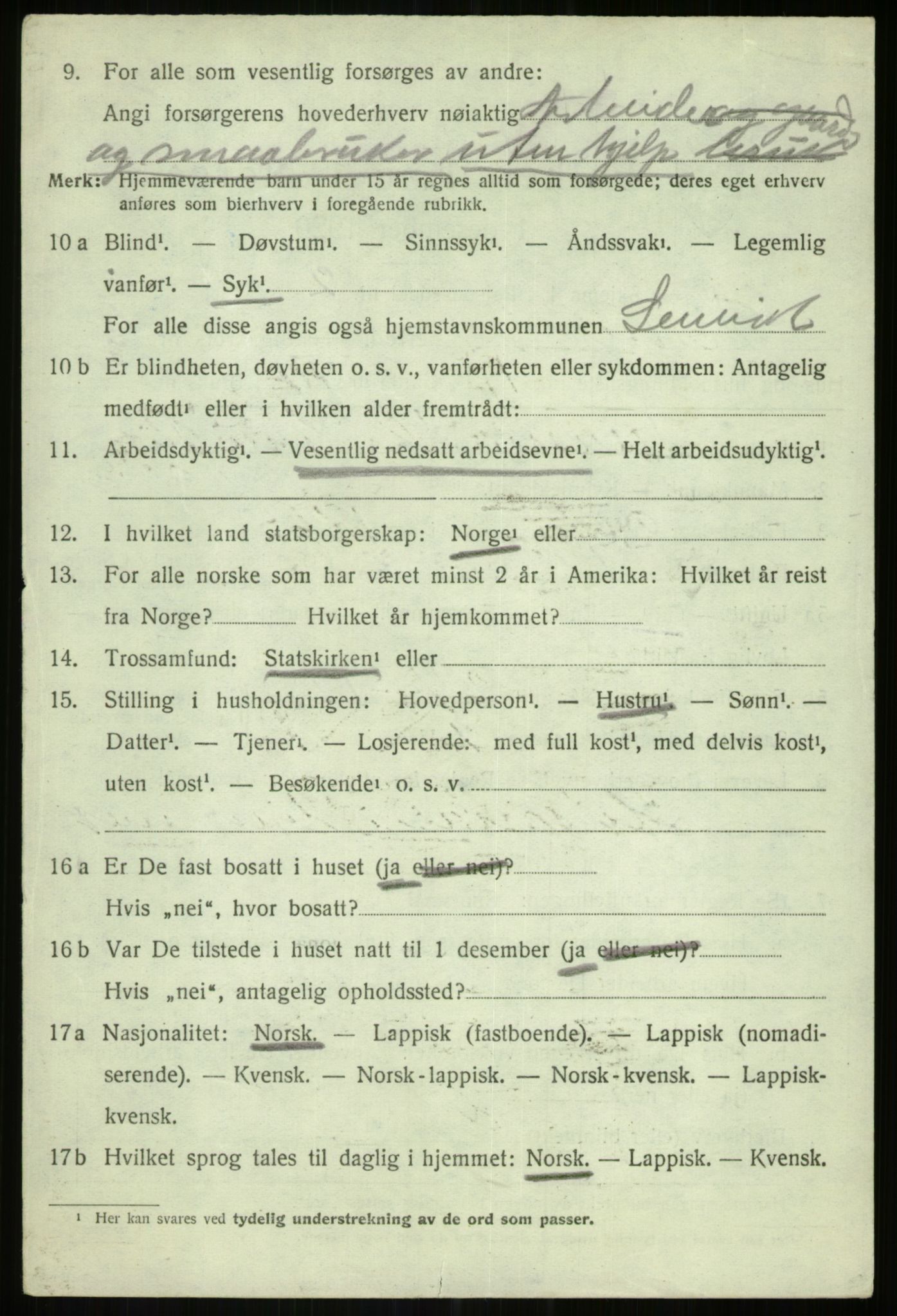 SATØ, 1920 census for Lenvik, 1920, p. 7831