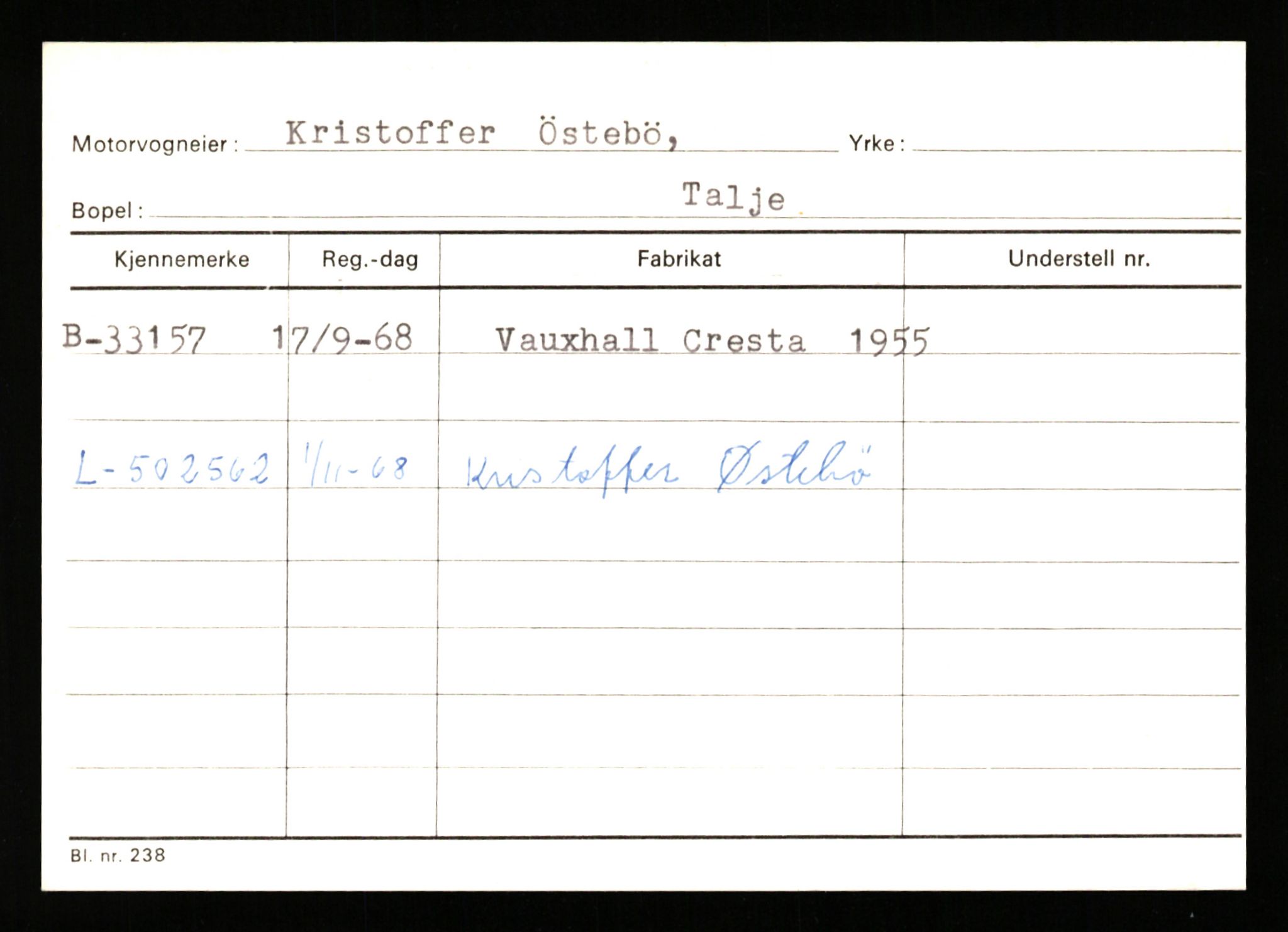 Stavanger trafikkstasjon, AV/SAST-A-101942/0/G/L0005: Registreringsnummer: 23000 - 34245, 1930-1971, p. 3140