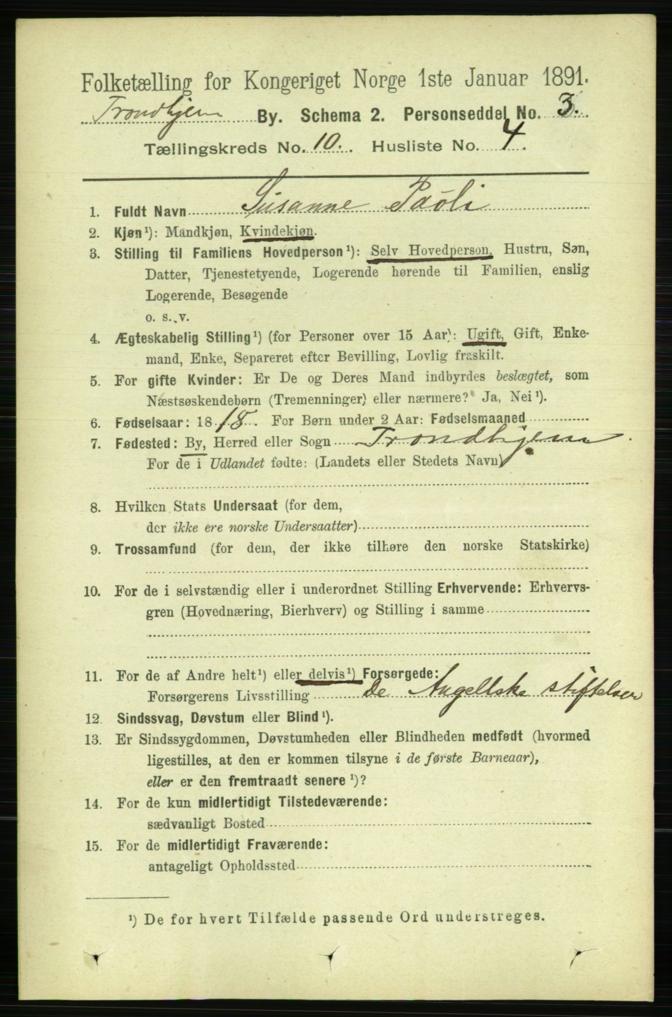 RA, 1891 census for 1601 Trondheim, 1891, p. 8411