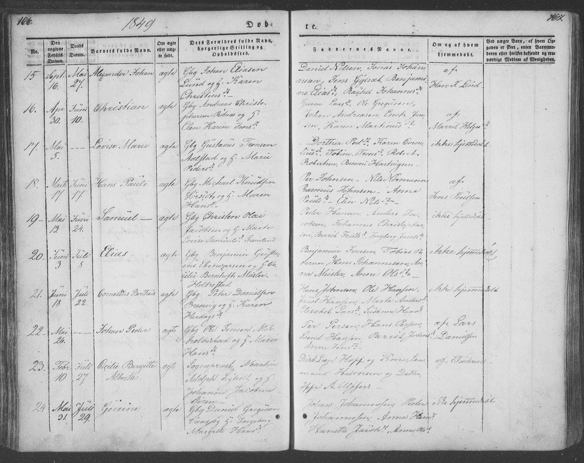 Ministerialprotokoller, klokkerbøker og fødselsregistre - Nordland, AV/SAT-A-1459/855/L0799: Parish register (official) no. 855A07, 1834-1852, p. 166-167