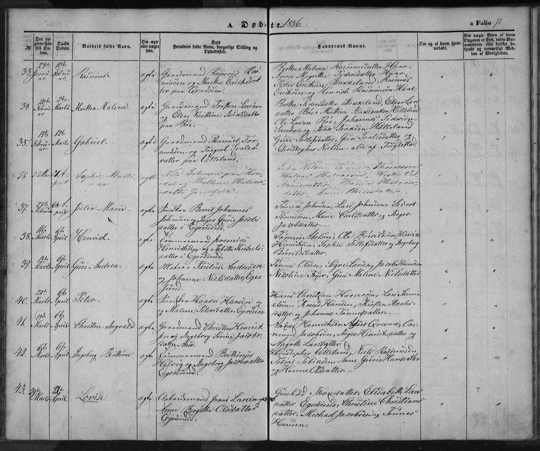 Eigersund sokneprestkontor, AV/SAST-A-101807/S08/L0012: Parish register (official) no. A 12.1, 1850-1865, p. 72