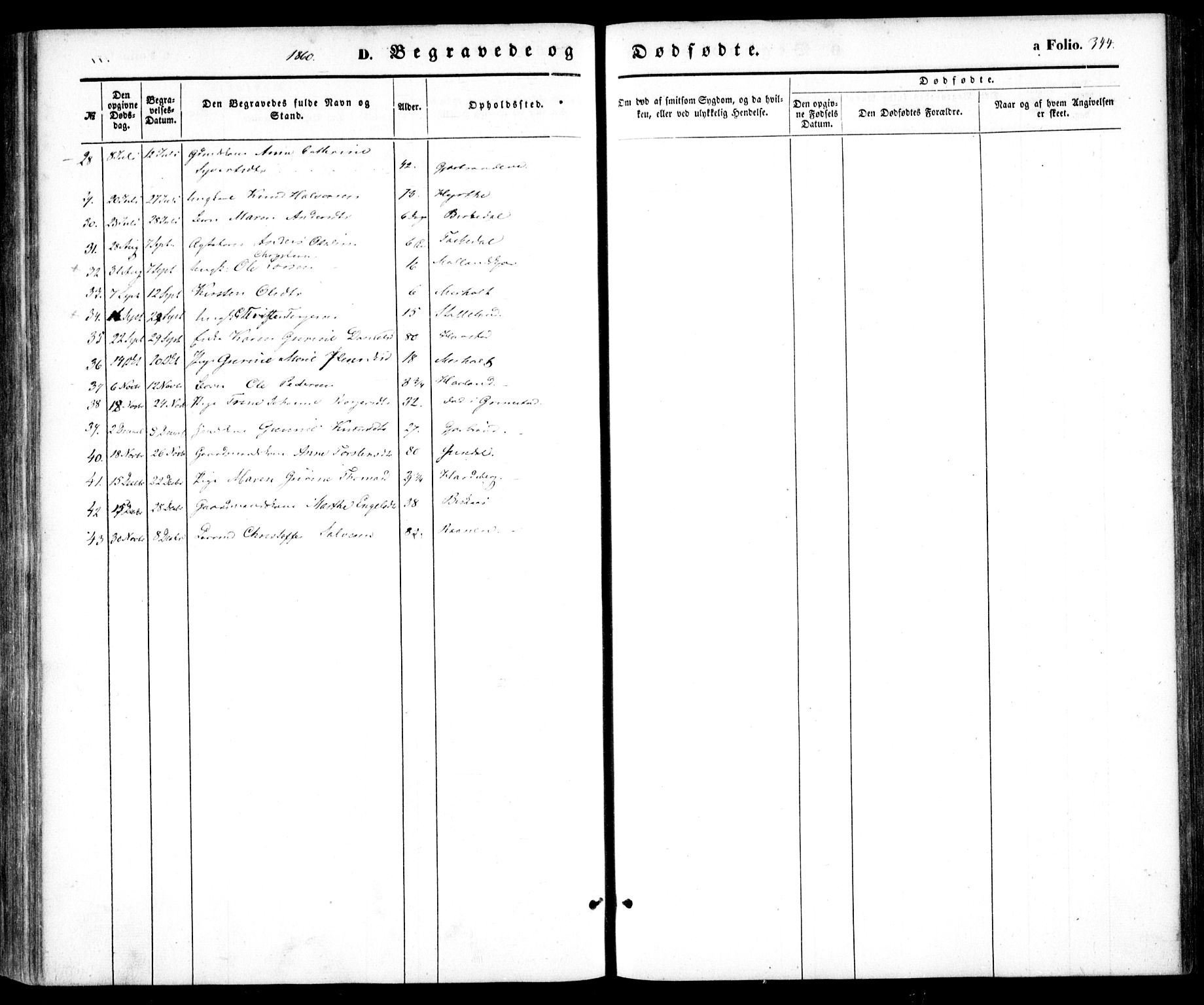 Hommedal sokneprestkontor, SAK/1111-0023/F/Fa/Fab/L0004: Parish register (official) no. A 4, 1848-1860, p. 344