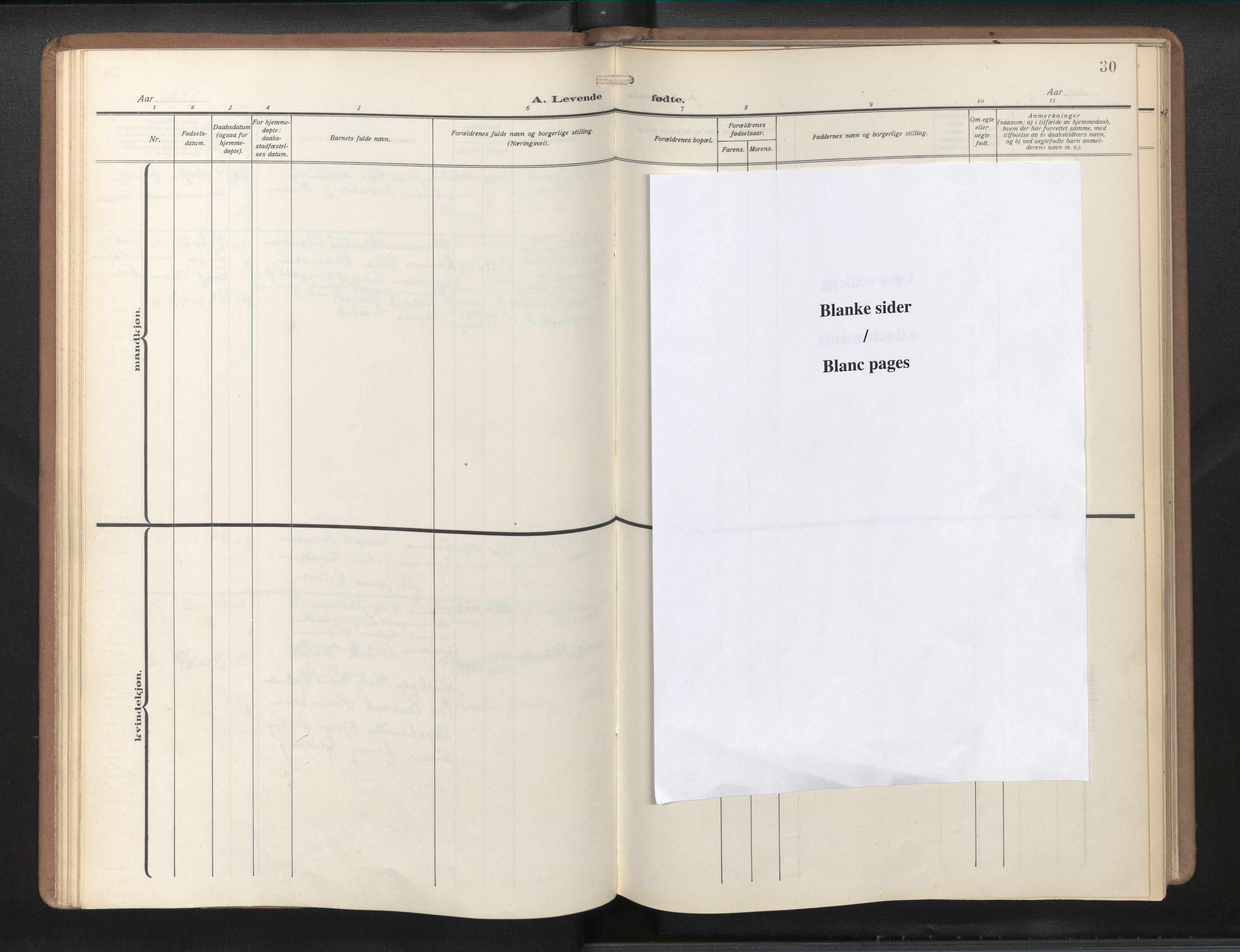 Den norske sjømannsmisjon i utlandet/Philadelphia, SAB/SAB/PA-0113/H/Ha/L0002: Parish register (official) no. A 2, 1931-1957, p. 29b-30a