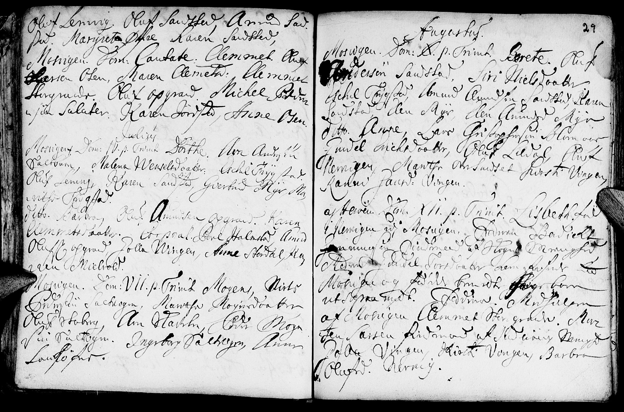 Ministerialprotokoller, klokkerbøker og fødselsregistre - Nord-Trøndelag, SAT/A-1458/722/L0215: Parish register (official) no. 722A02, 1718-1755, p. 29