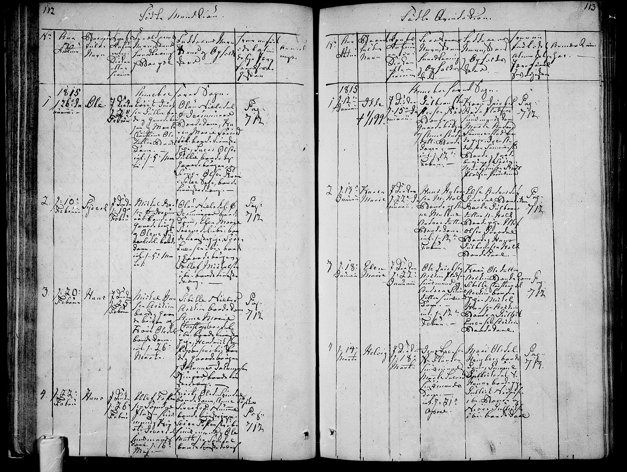 Andebu kirkebøker, AV/SAKO-A-336/F/Fa/L0003: Parish register (official) no. 3 /1, 1803-1828, p. 112-113