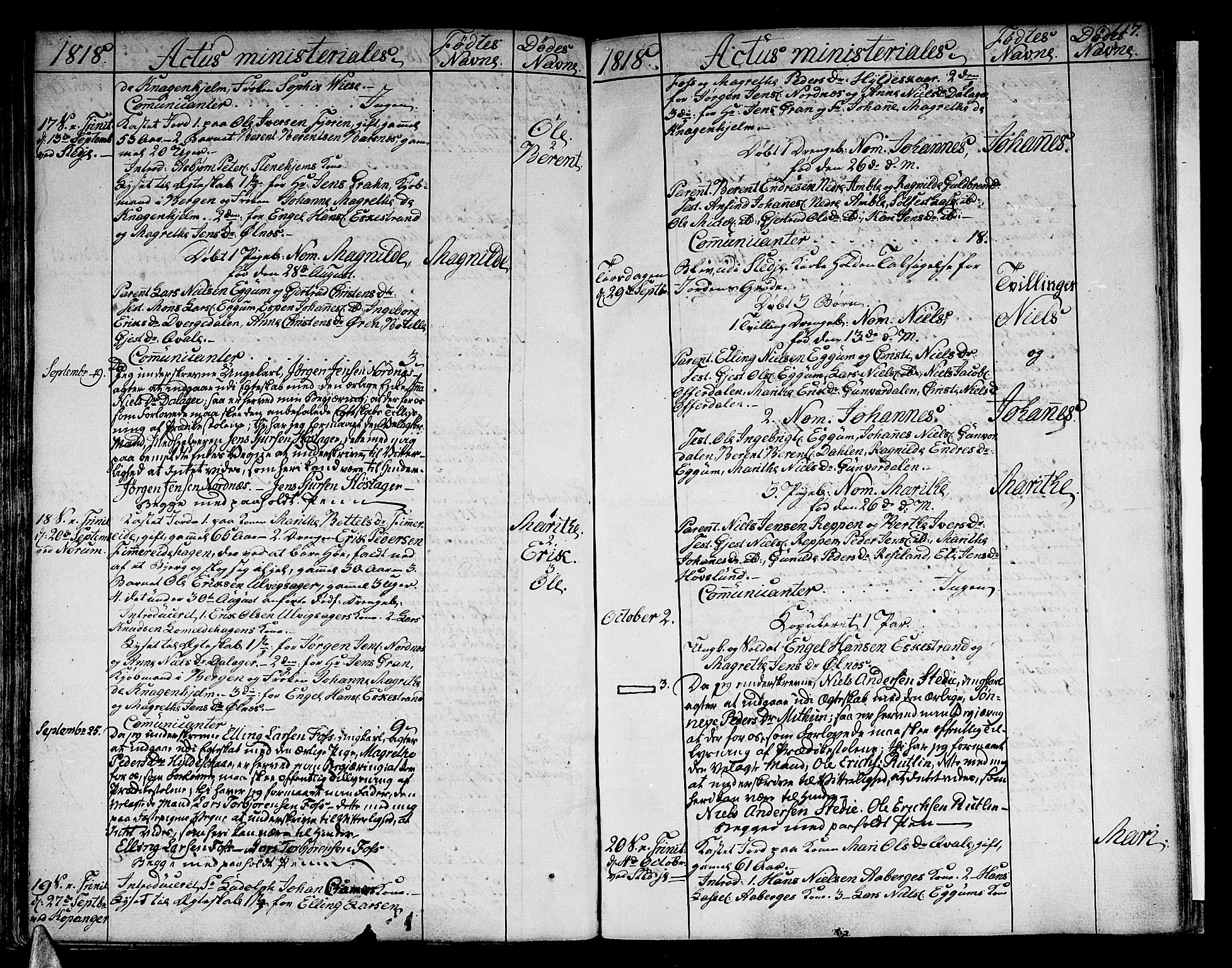 Sogndal sokneprestembete, SAB/A-81301/H/Haa/Haaa/L0009: Parish register (official) no. A 9, 1809-1821, p. 117