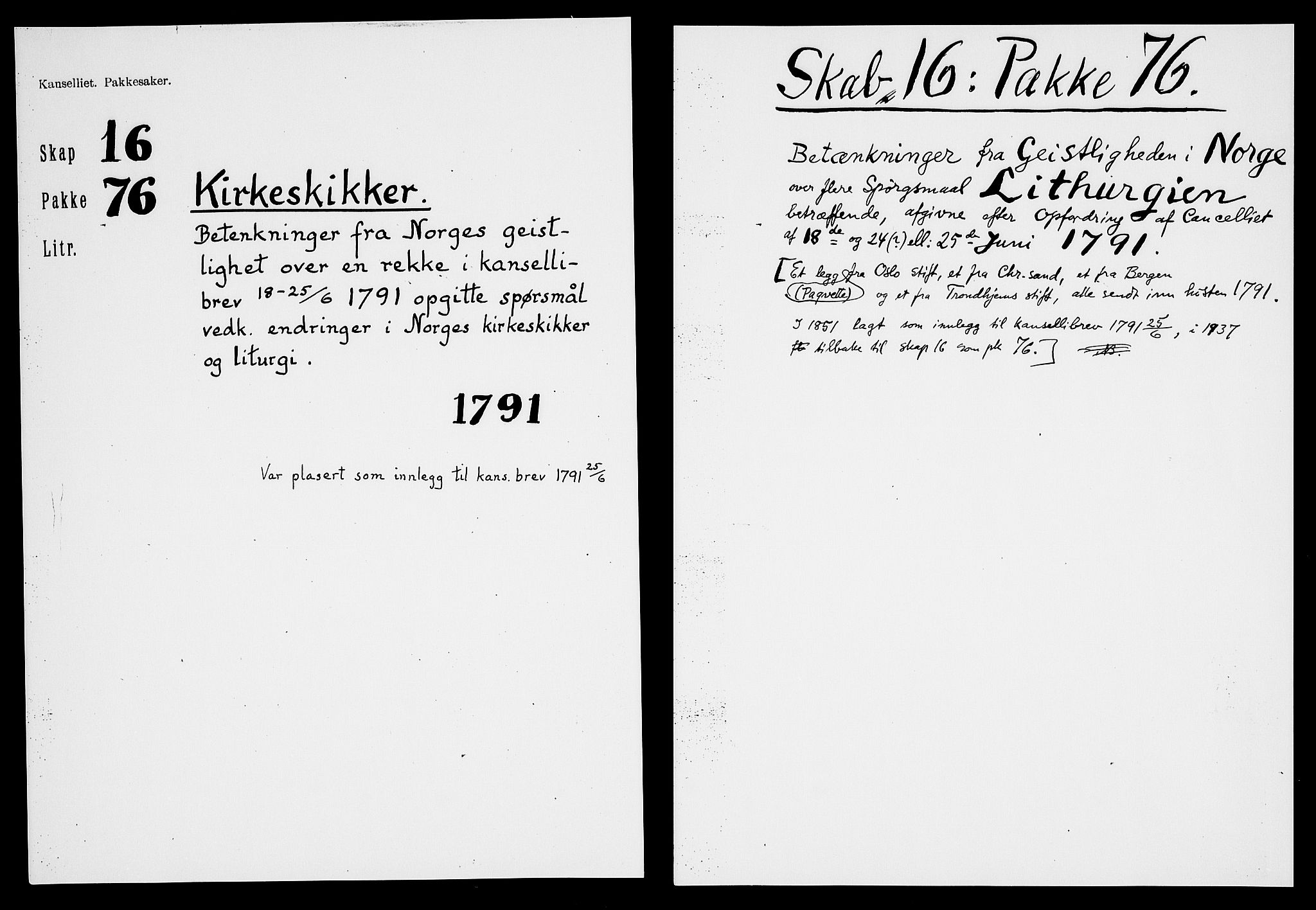 Danske Kanselli, Skapsaker, RA/EA-4061/F/L0127: Skap 16, pakke 76 III-76 V, 1791, p. 352