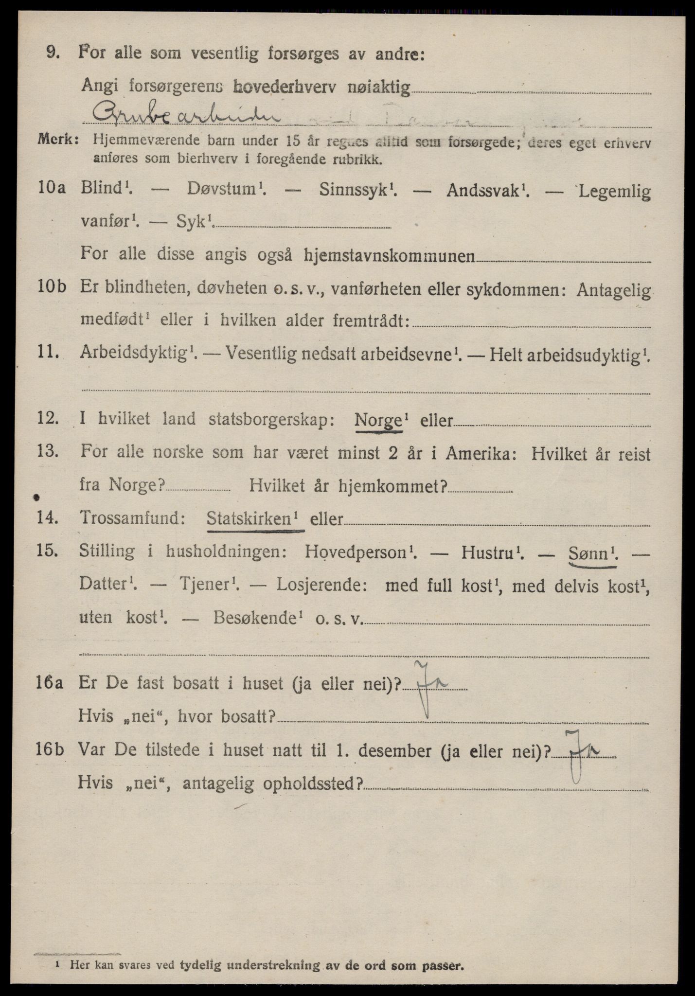 SAT, 1920 census for Nesset, 1920, p. 3467