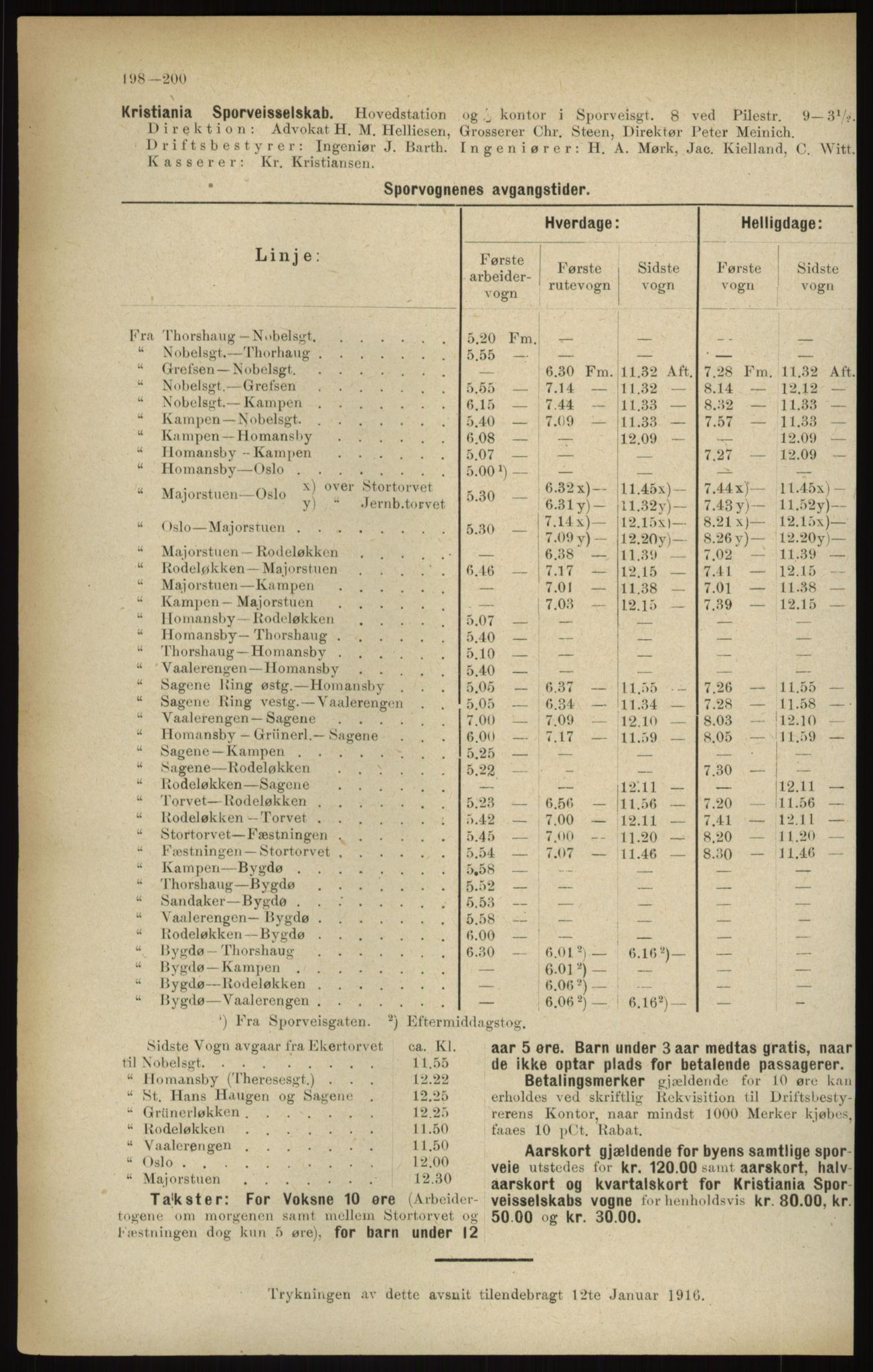 Kristiania/Oslo adressebok, PUBL/-, 1916, p. 198