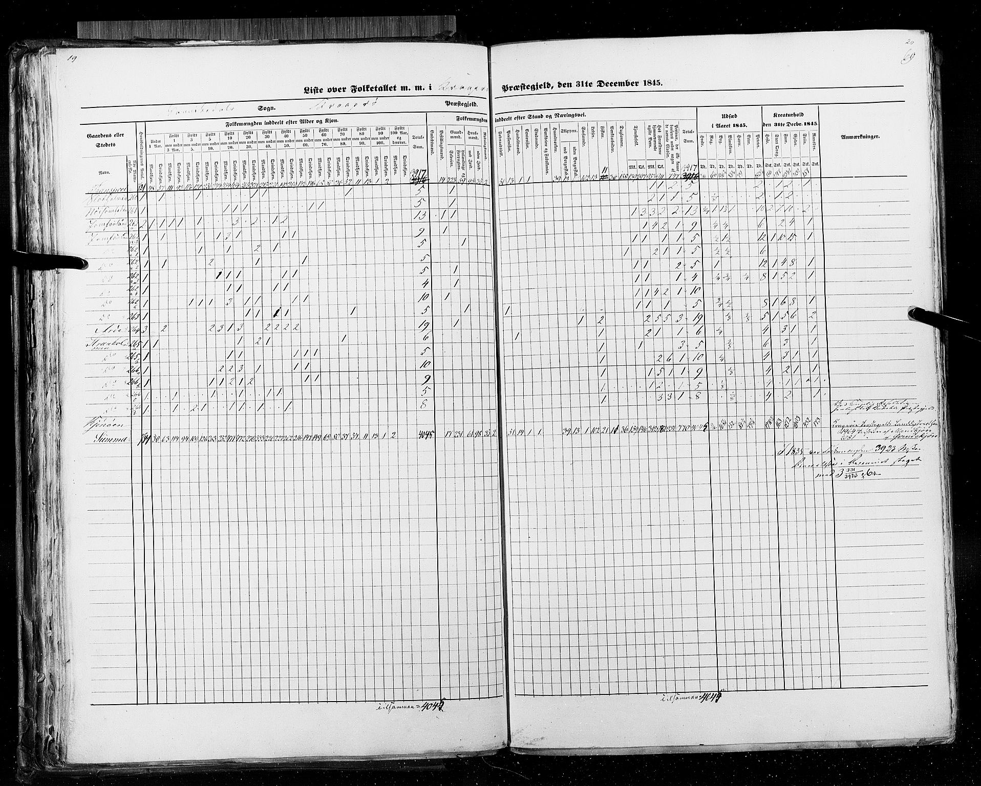 RA, Census 1845, vol. 5: Bratsberg amt og Nedenes og Råbyggelaget amt, 1845, p. 69