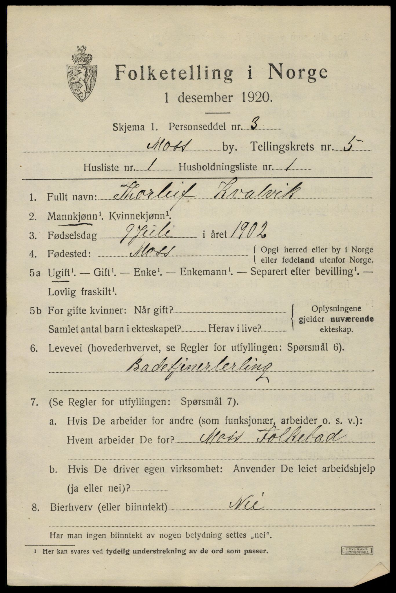 SAO, 1920 census for Moss, 1920, p. 15703