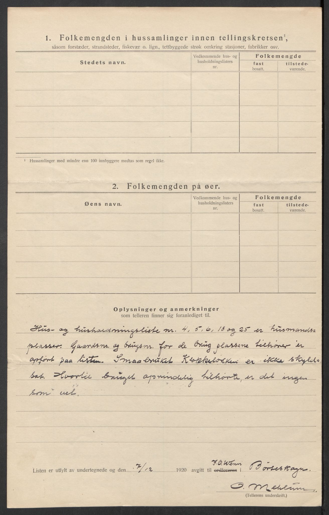 SAT, 1920 census for Børseskogn, 1920, p. 14